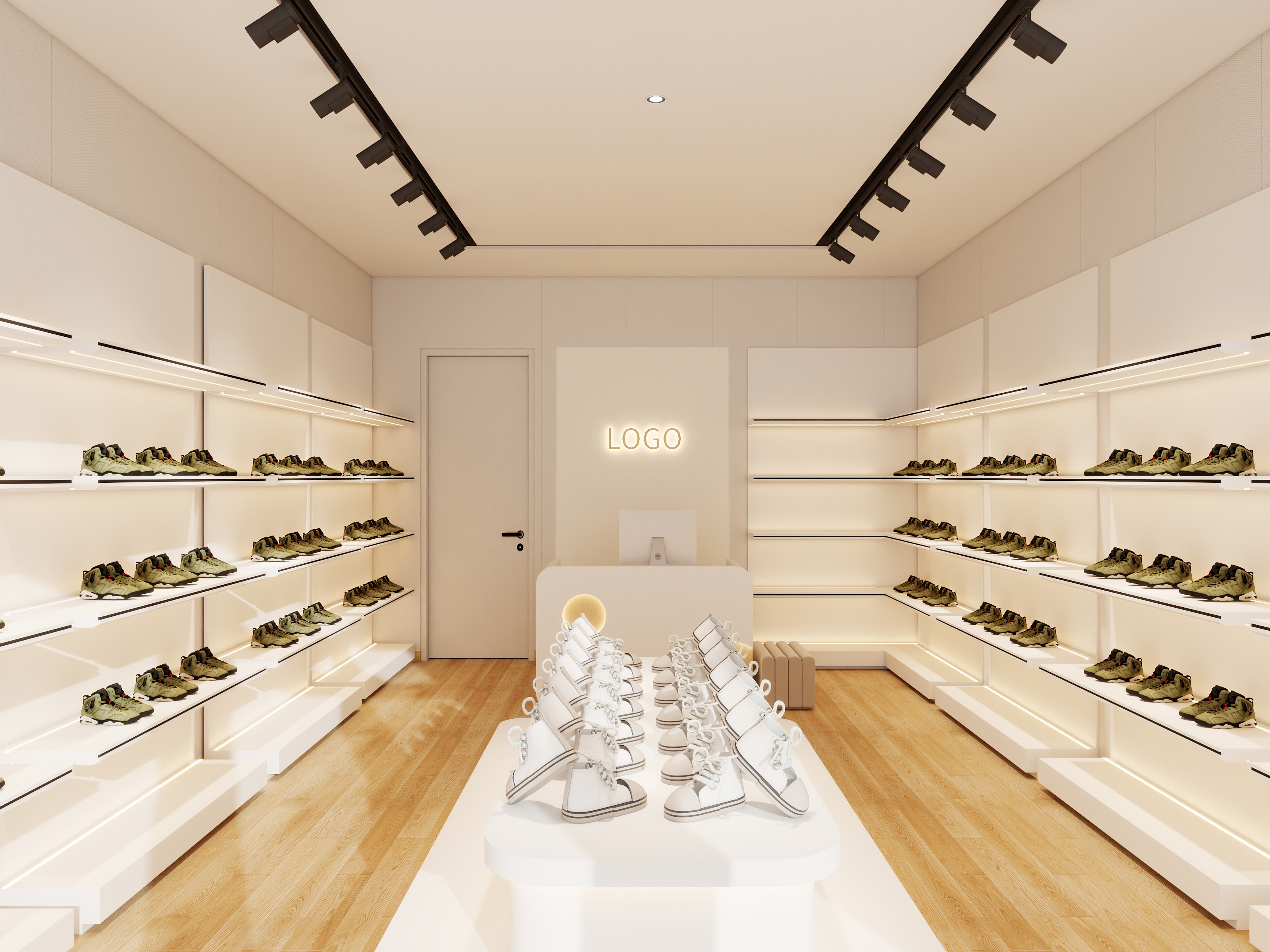 哈密*室内*设计-鞋店装修效果图