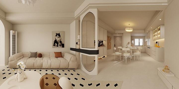 小梅同学M-龙悦华府2栋16层东边户框架图(1).dwg1-装修设计方案