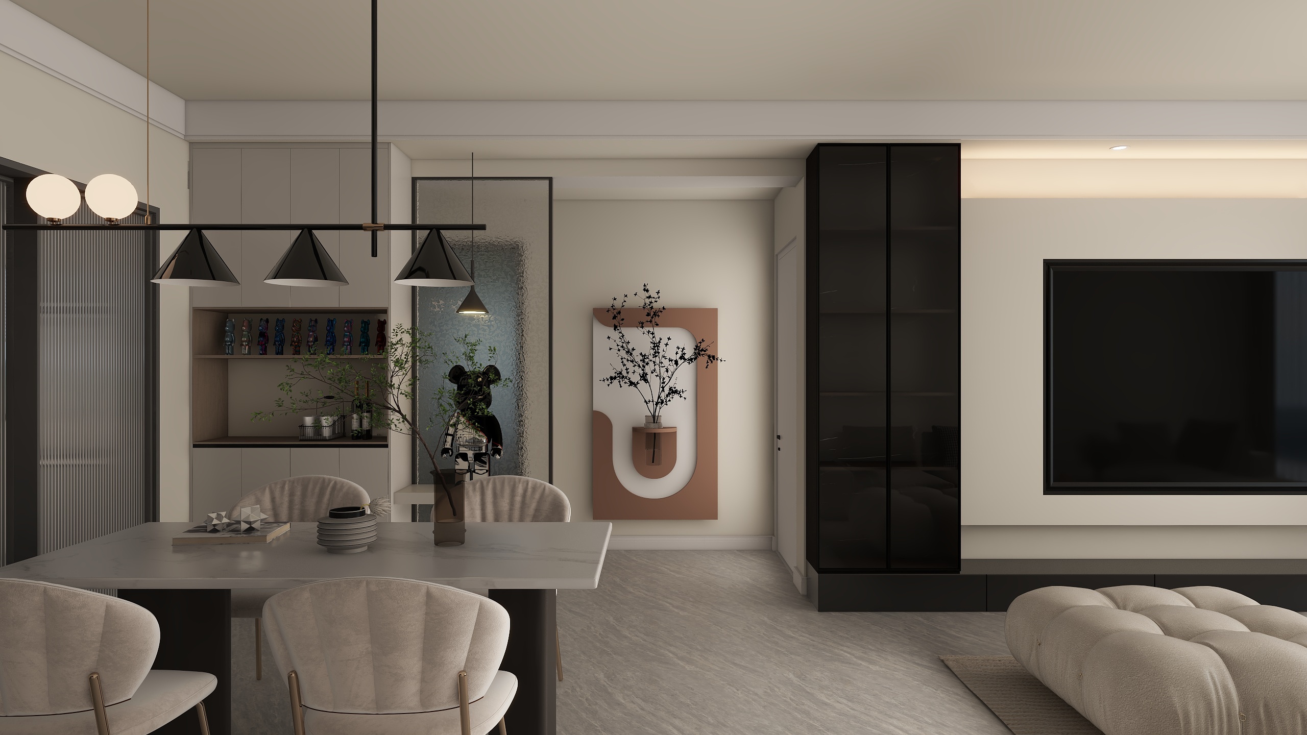 小琦早点睡-122㎡2室装修效果图