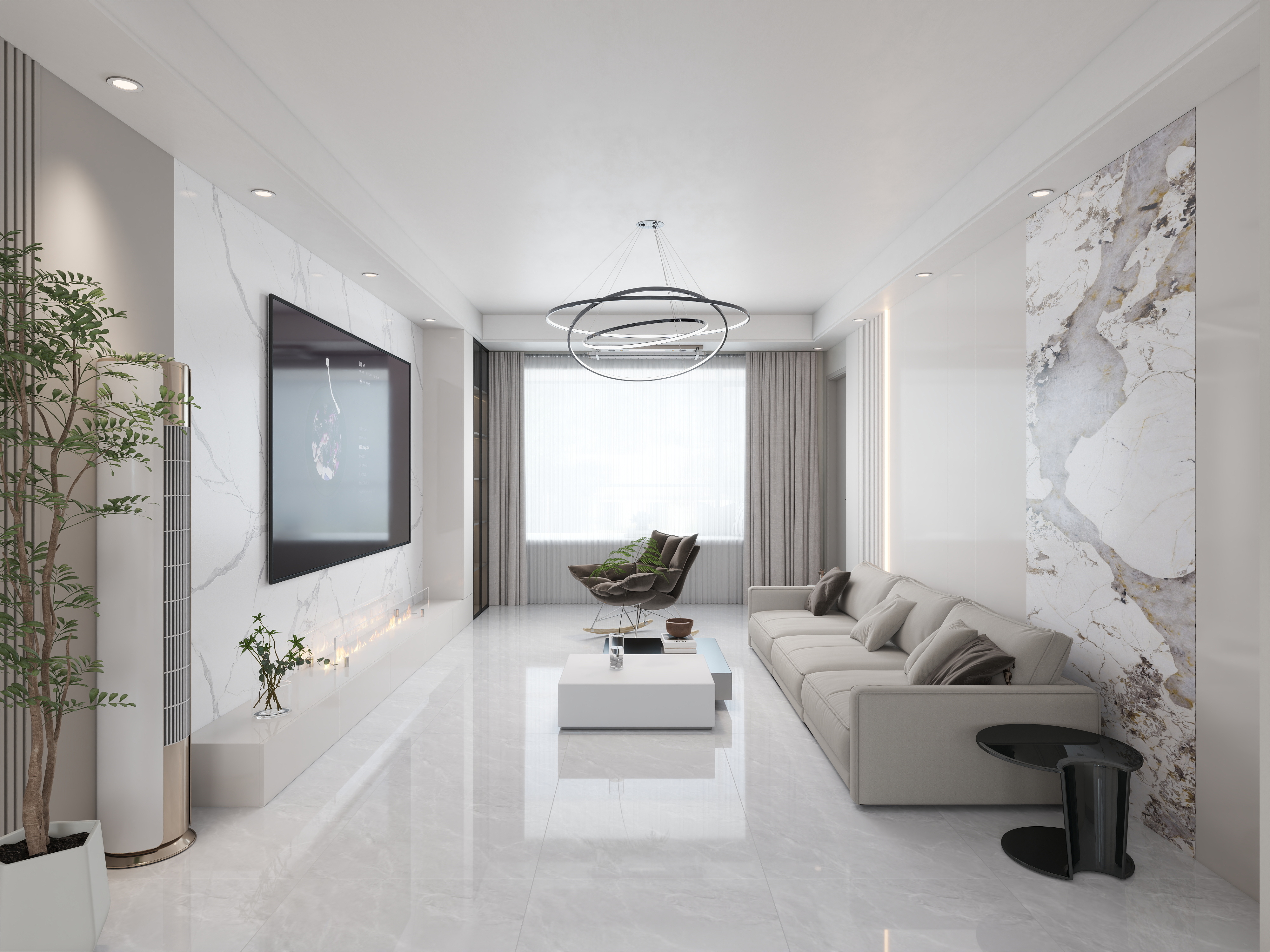 艺雅丽-105平现代简约 装修效果图