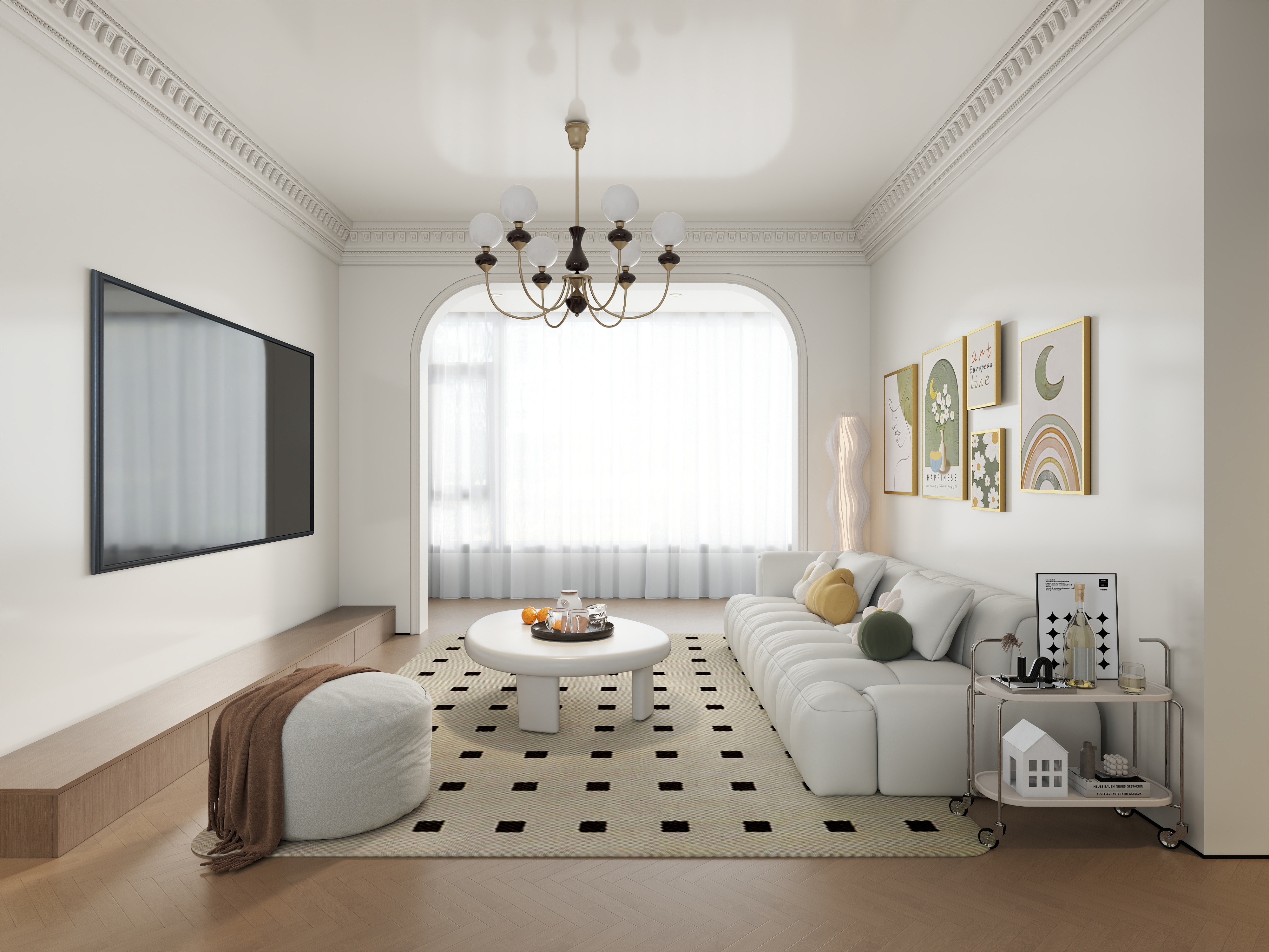 艺雅丽-109平原木奶油风 装修效果图