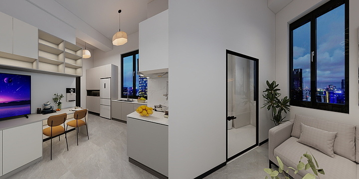 尹牧之-东都时代一居室-装修设计方案