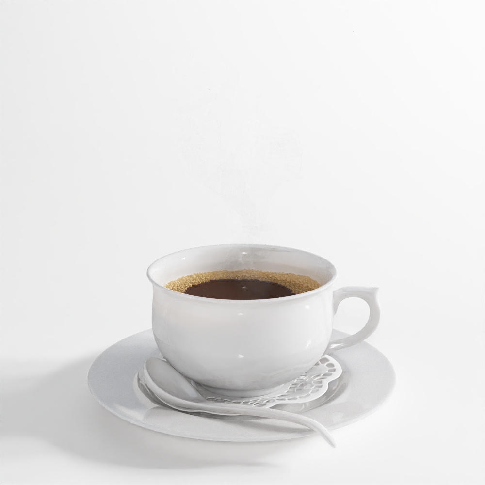 欧式咖啡杯13D模型