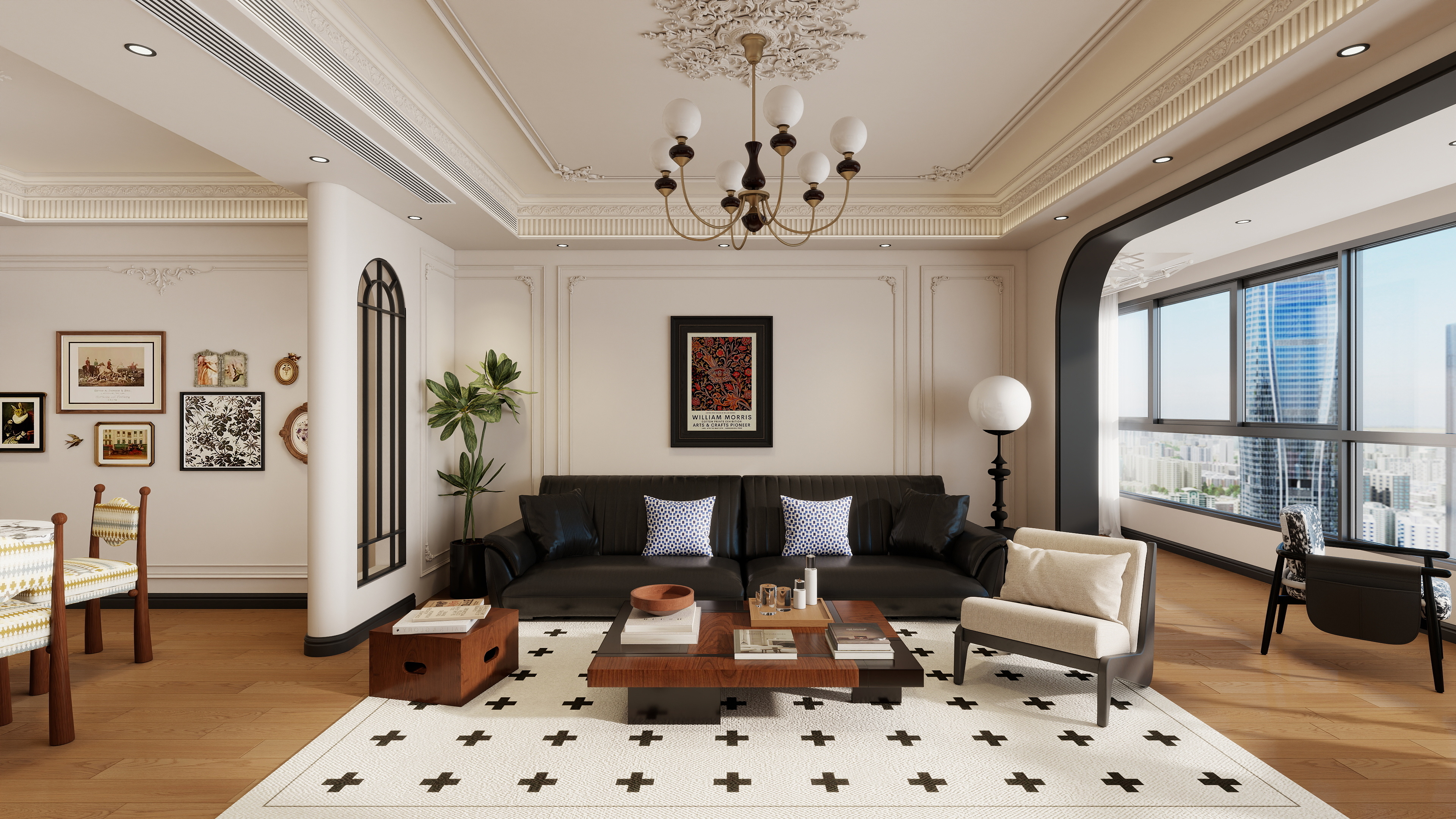 星空设计工作室500一套-法式中古风4室139㎡ -装修设计方案