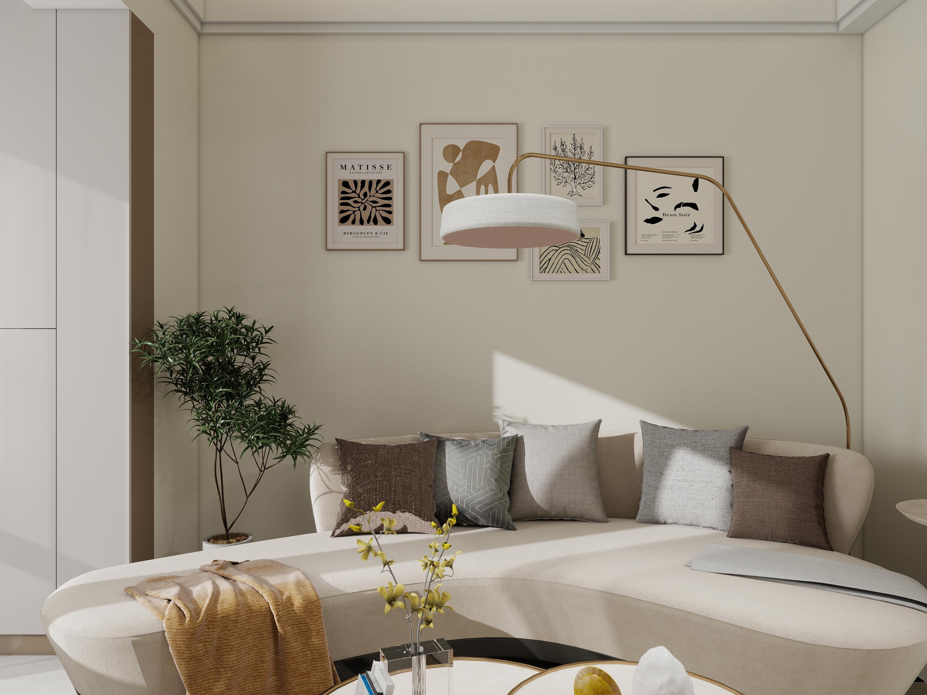 王世华-朗诗新城奶油风70㎡2室-装修设计方案