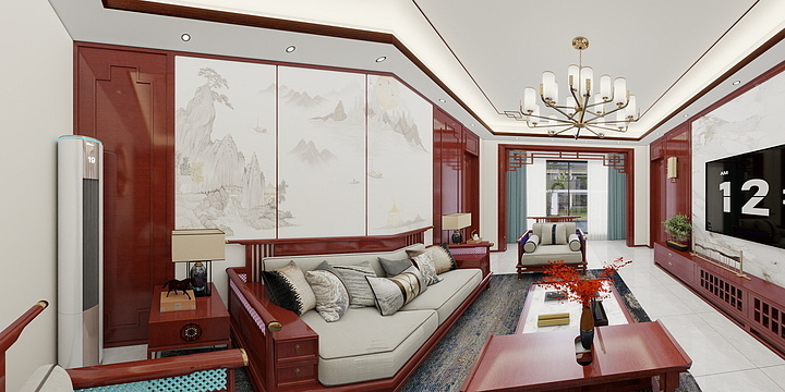 独立设计师晨光-豫之缘装饰工程有限公司--新中式风格-装修设计方案