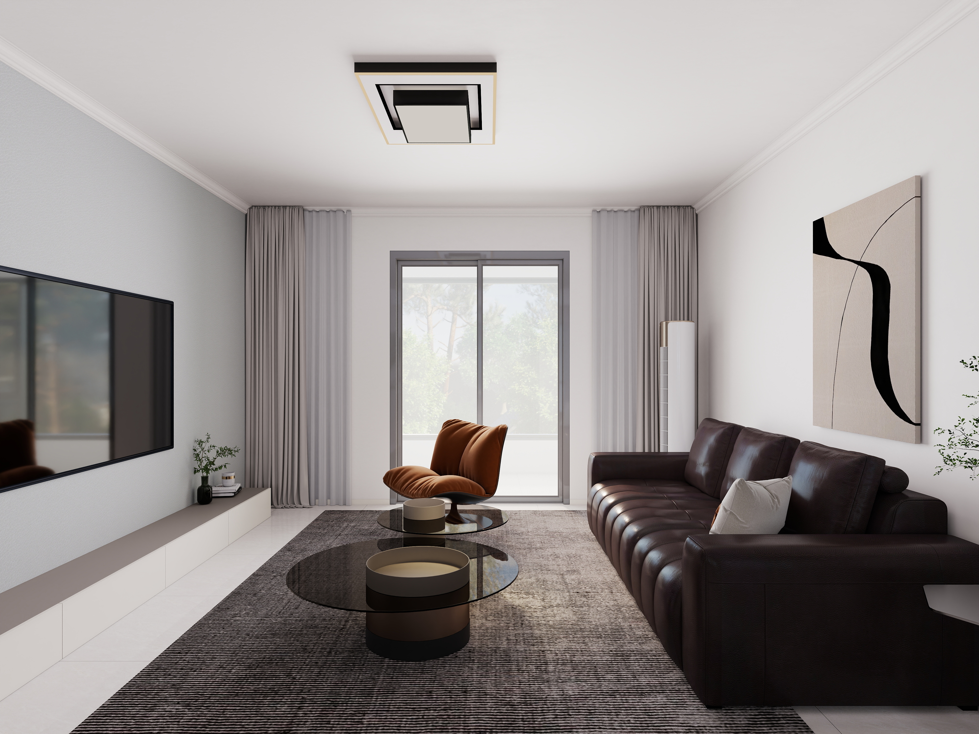 艺雅丽-125平现代简约 装修效果图