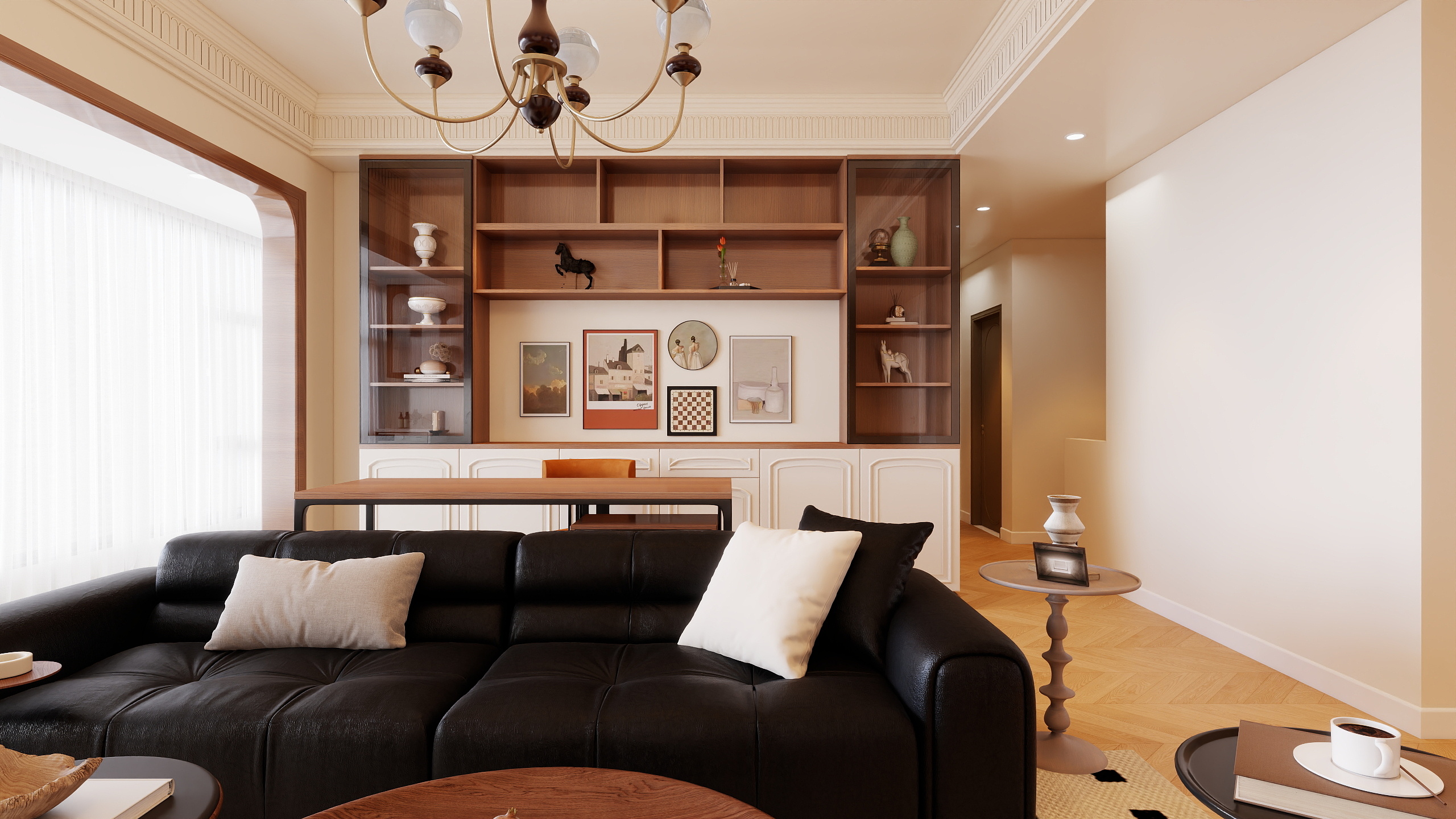 阜南家立方装饰-荣誉城166平米法式复古风-装修设计方案