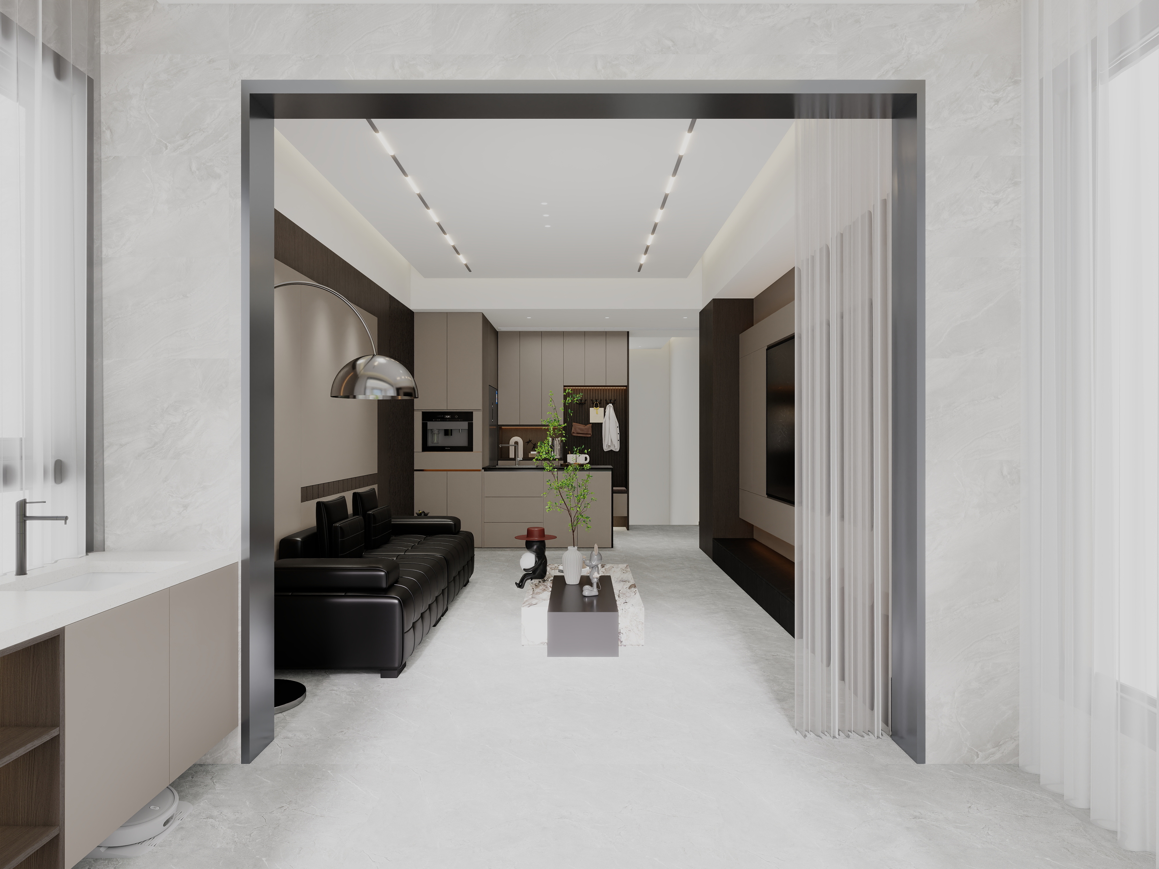 艺雅丽-168平意式简约 装修效果图