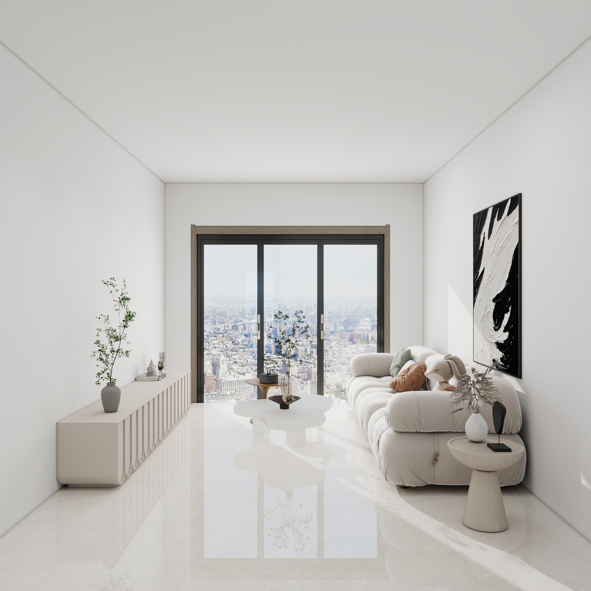 吴爽-75m²现代简约风格装修效果图