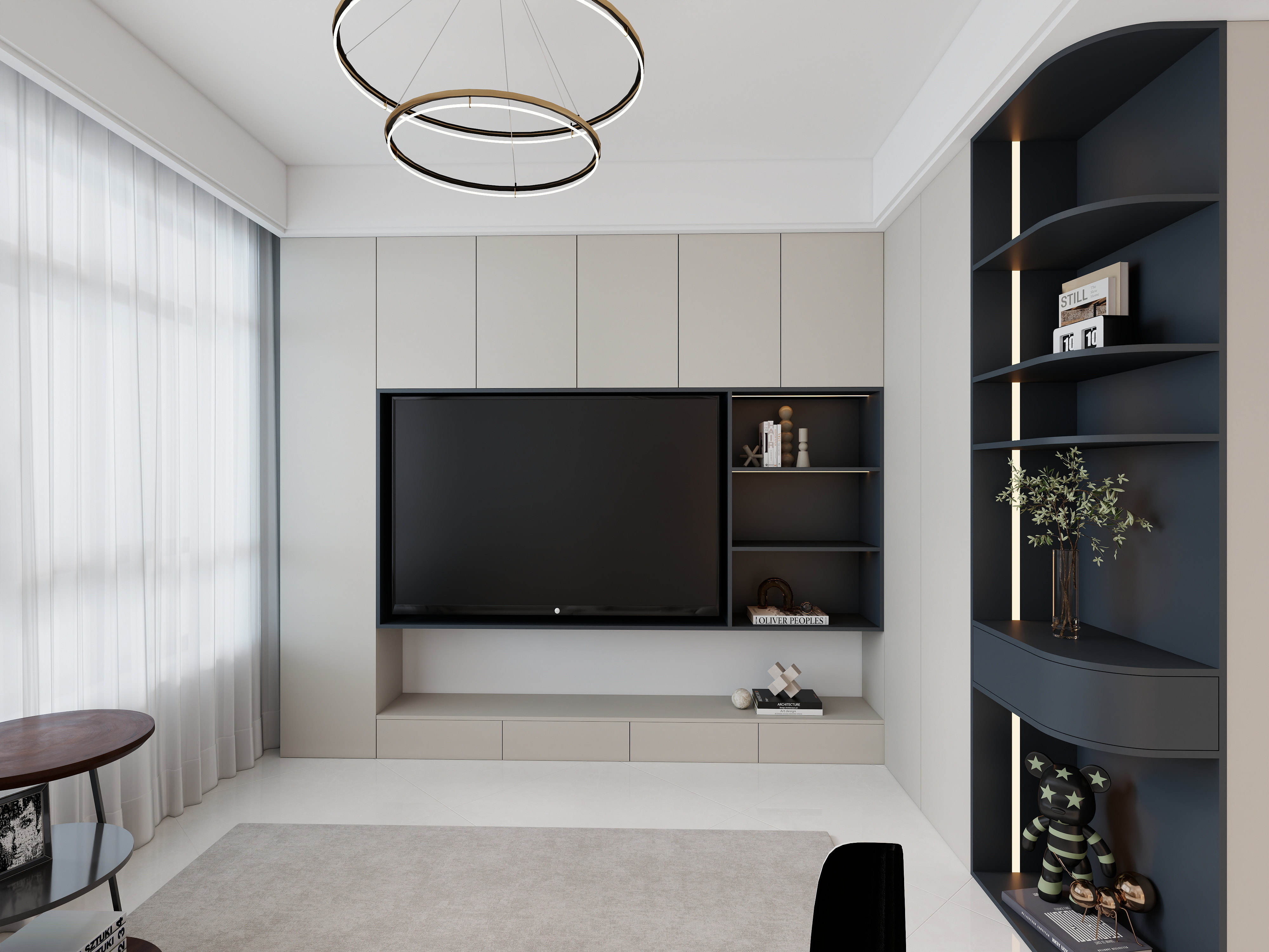 Qiao-设计师-100㎡3三室现代简约风-装修设计方案