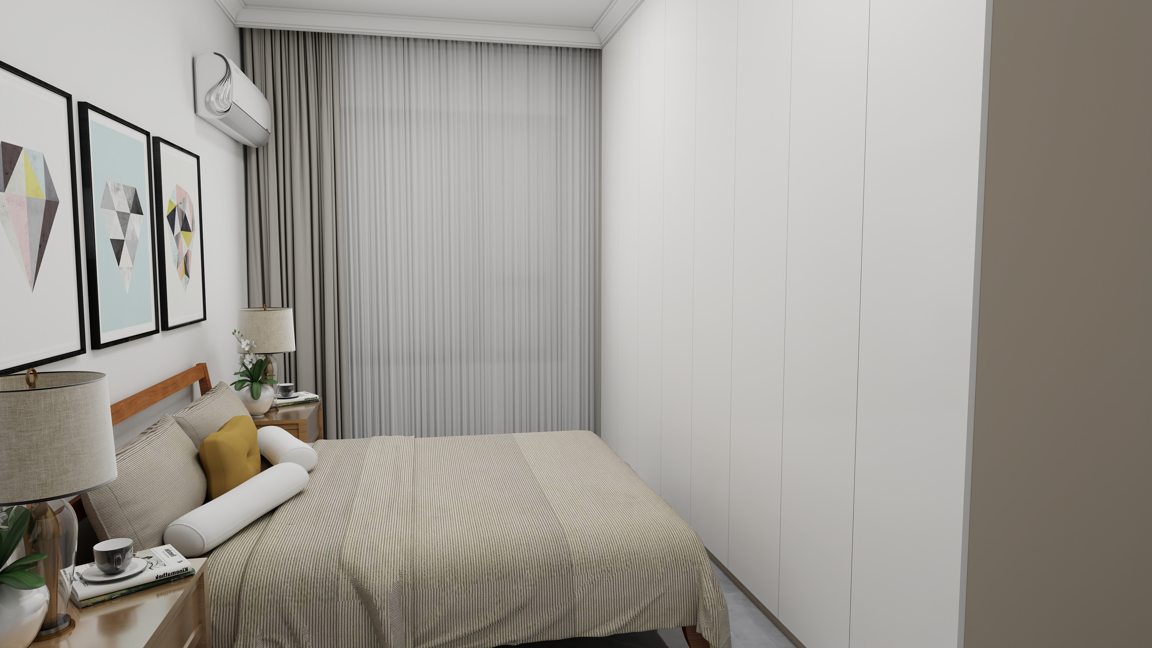 株洲名图建筑装饰-中德英伦联邦95㎡2室2厅-装修设计方案