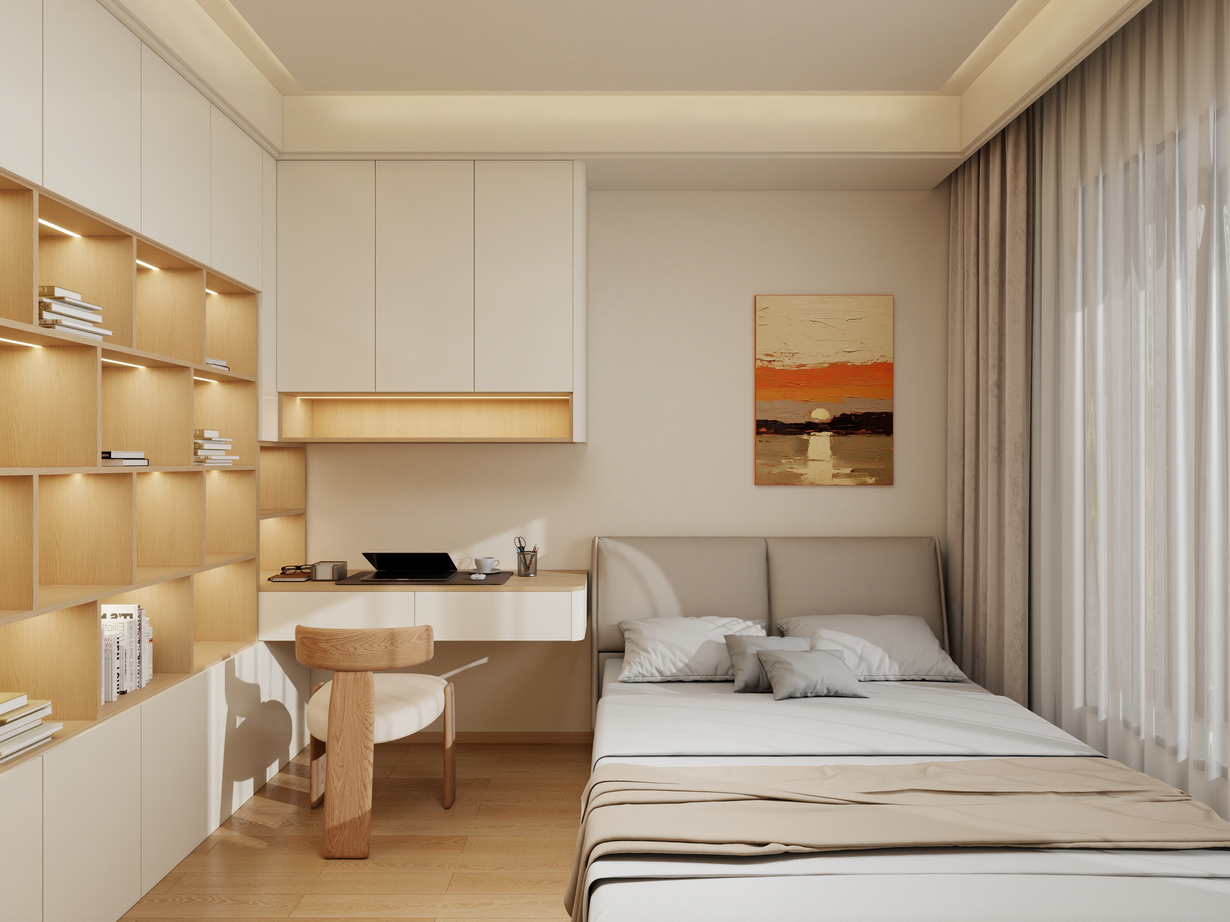 艺雅丽-81平现代简约 装修效果图