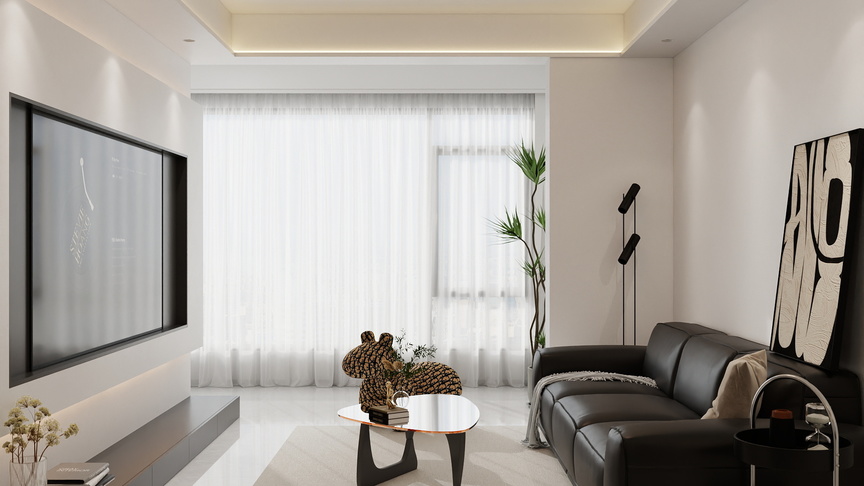 吴爽-93m²现代风格装修效果图