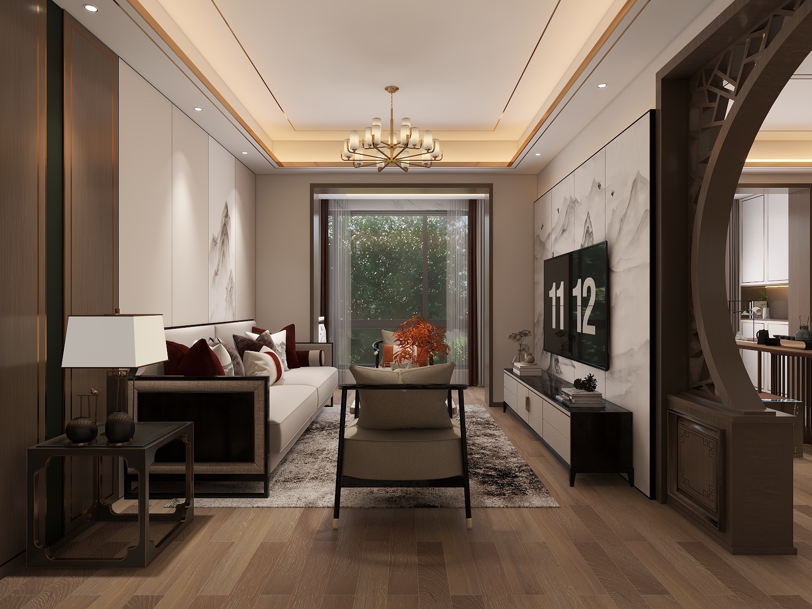 湛智华-新中式122平4房 云麓湾装修效果图