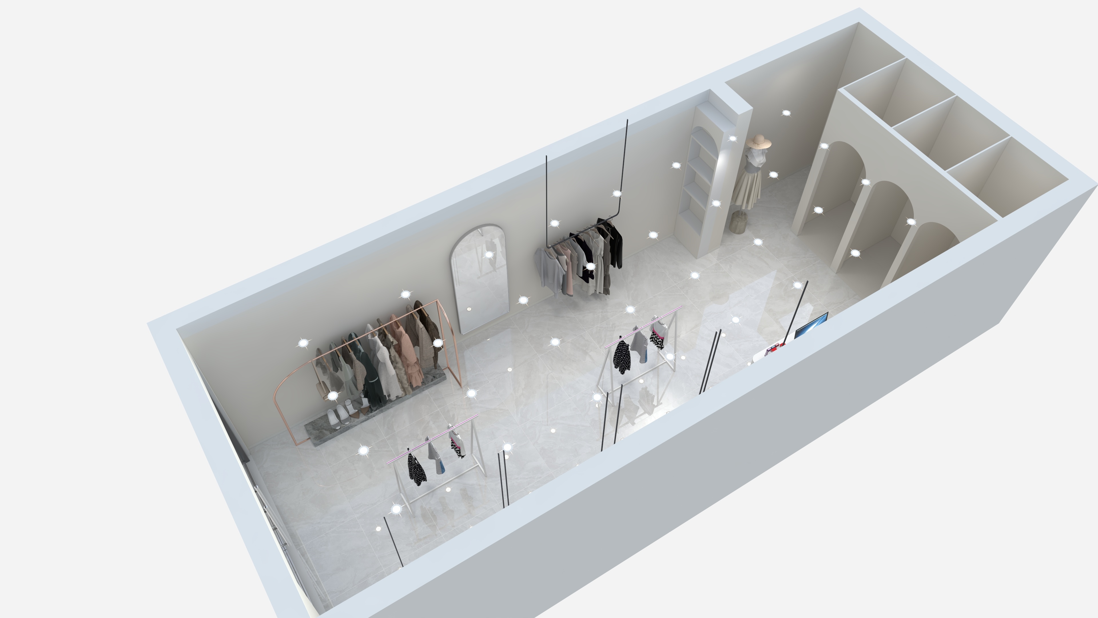 leer3232-CQ服装店-装修设计方案