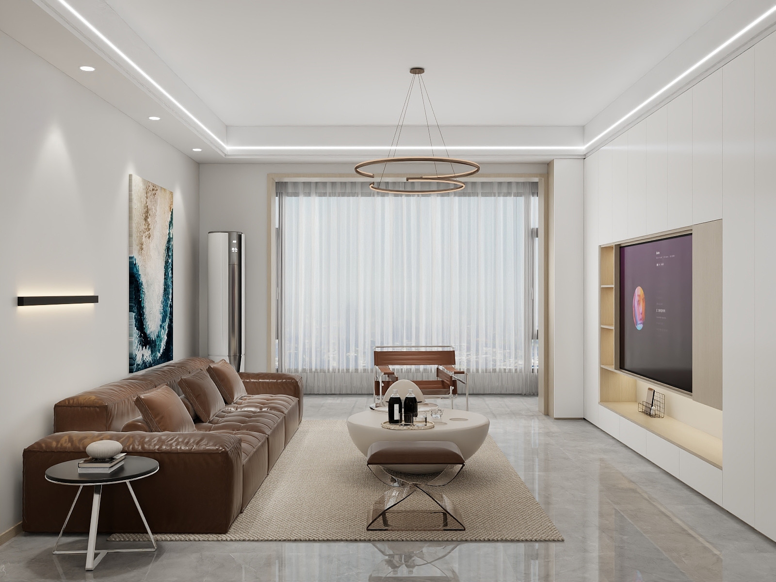 吴爽-111m²现代简约风格设计装修效果图