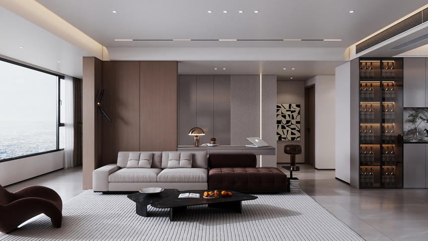 吴爽-146m²现代意式装修效果图