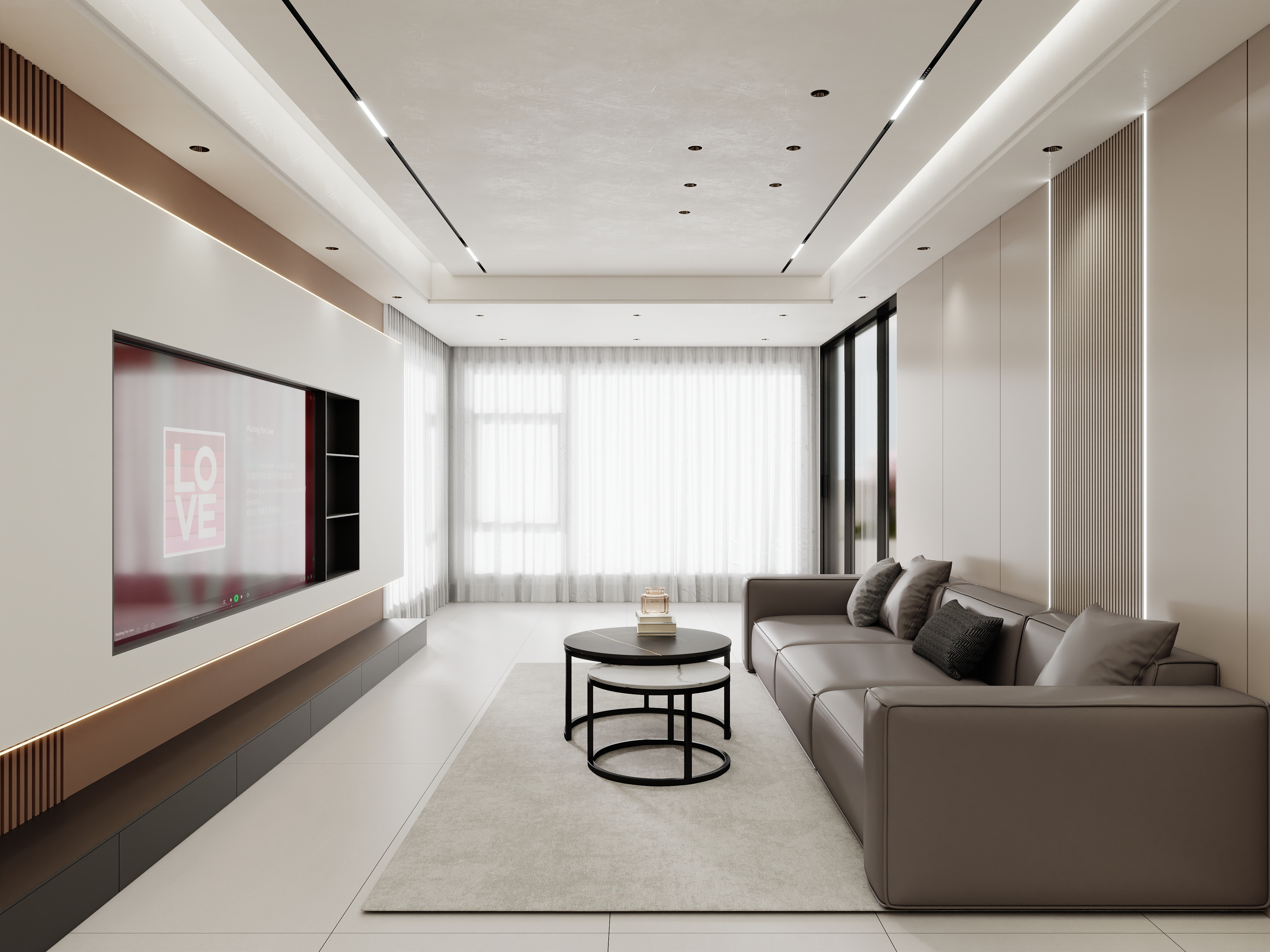 壹诺设计工作室-106㎡3室-现代简约装修效果图