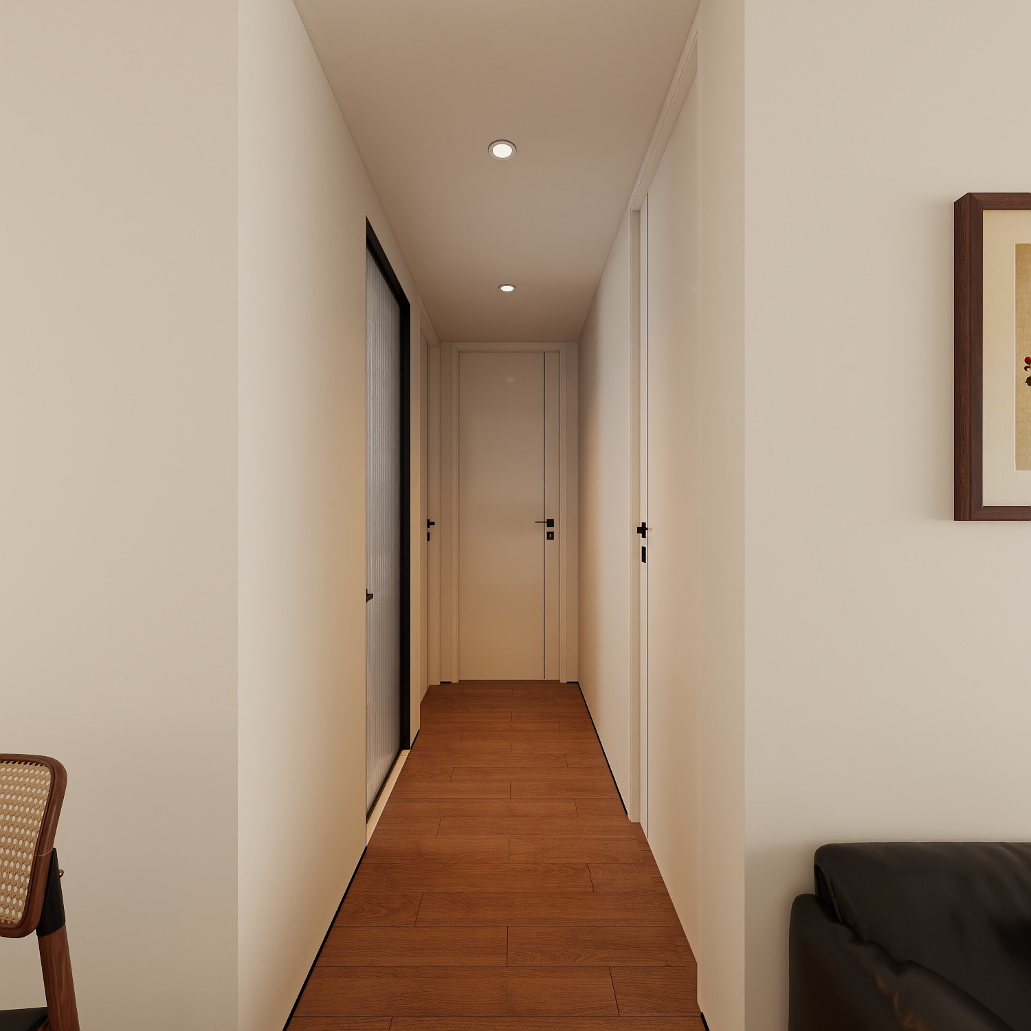 艺雅丽-78平现代简约一层客餐厅装修效果图第3张