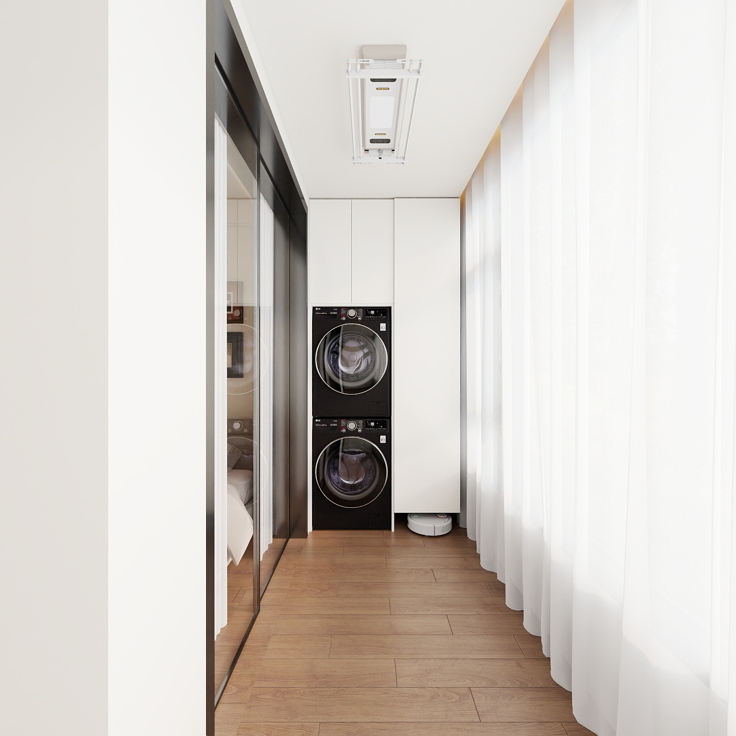 艺雅丽-78平现代简约一层阳台装修效果图第3张