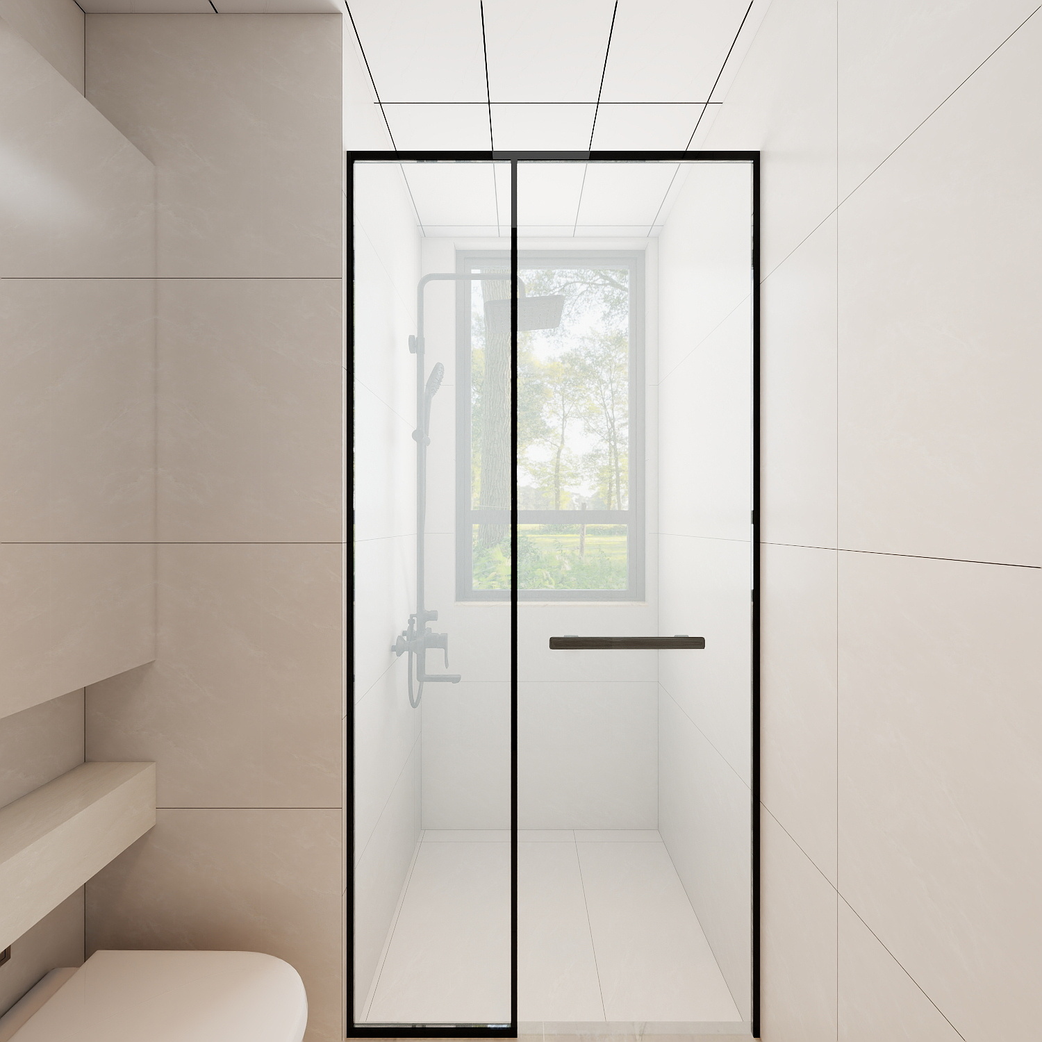 艺雅丽-78平现代简约一层卫生间装修效果图第3张