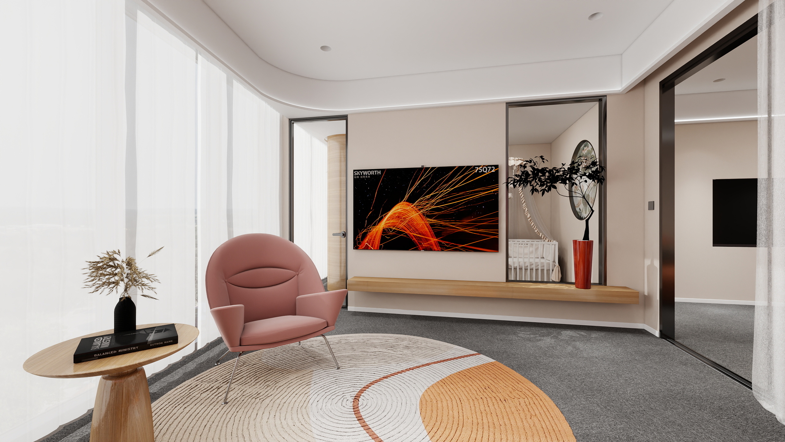 神马云在线-（74.54m²）月子会所VIP护理套间-装修设计方案