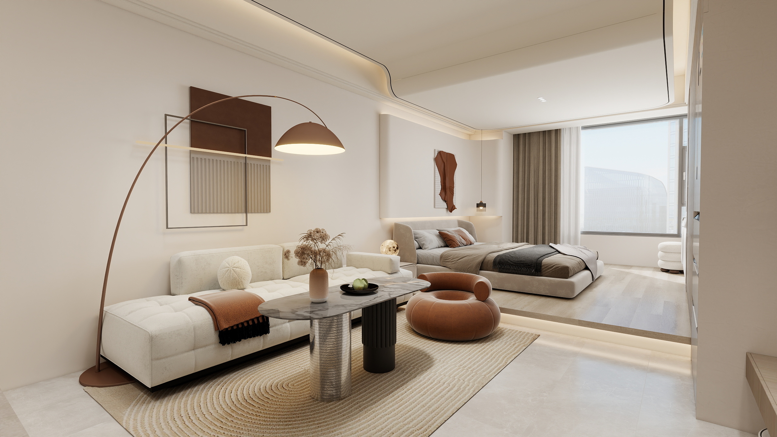 画家_沉铭-沙滨国际公寓【奶油风】-装修设计方案