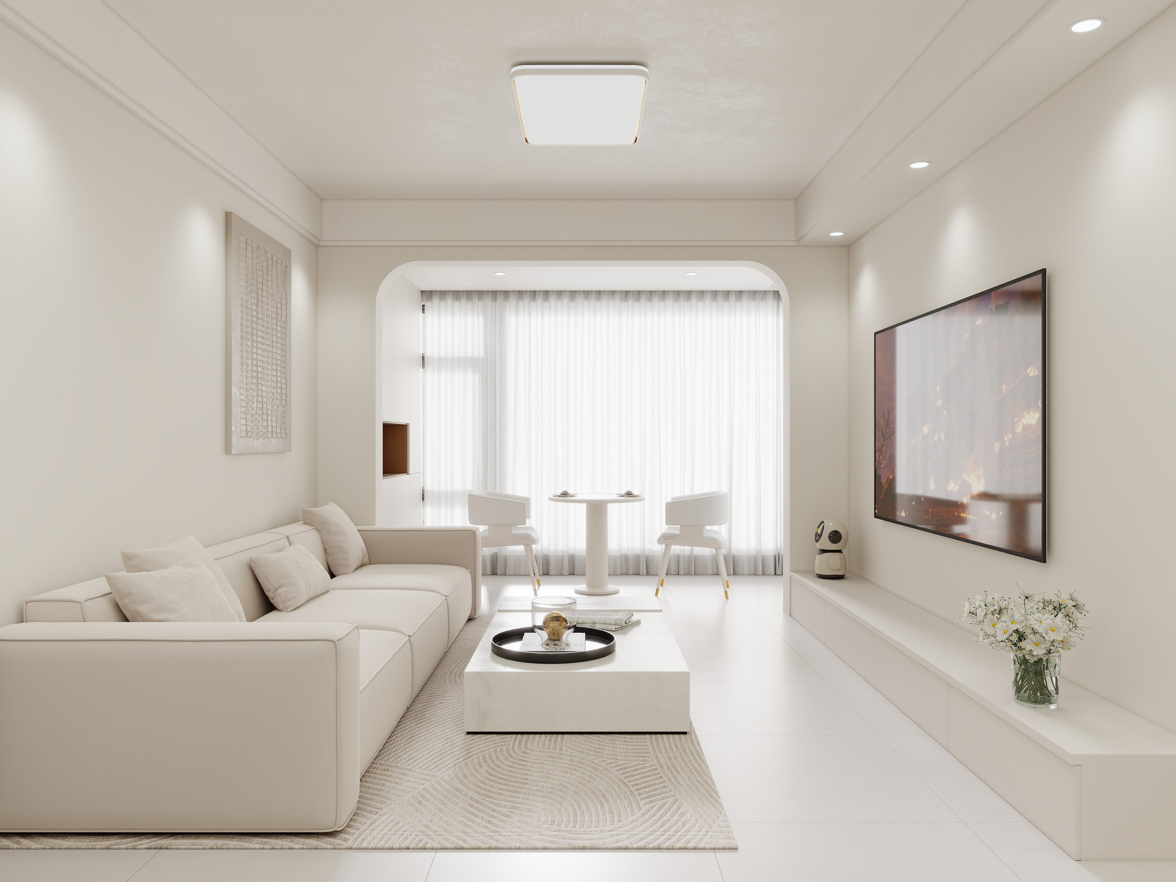 壹诺设计工作室-104㎡3室-现代简约装修效果图