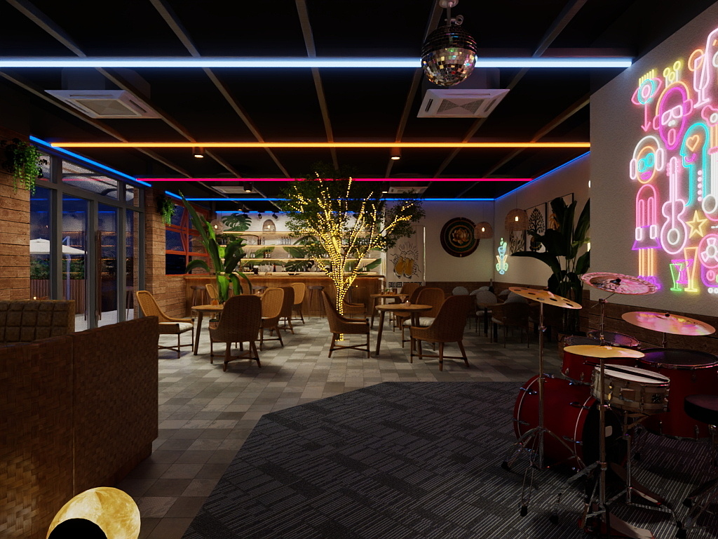 qhf飞-越喝越有酒吧-装修设计方案