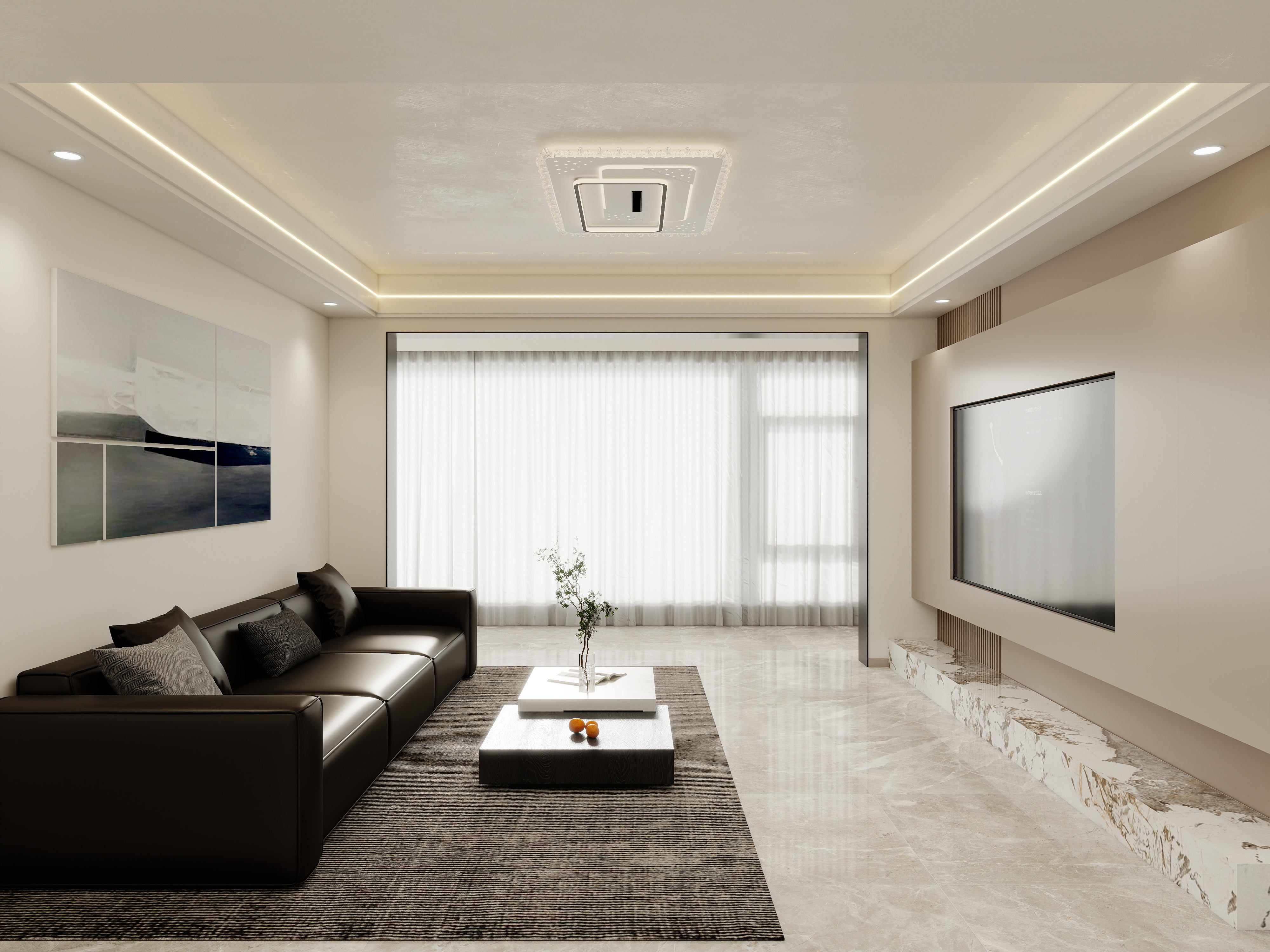 壹诺设计工作室-意式简约装修效果图