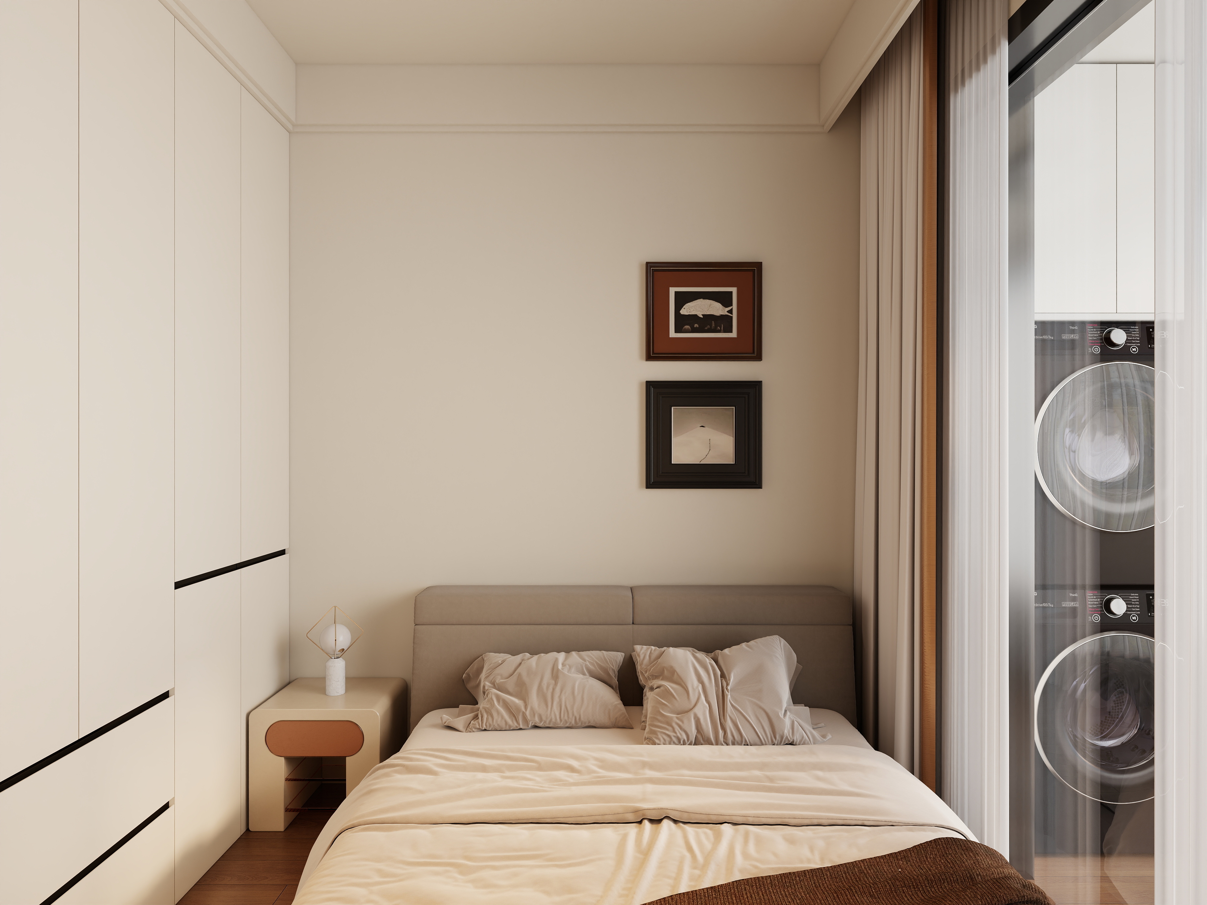 艺雅丽-78平现代简约一层卧室装修效果图第2张