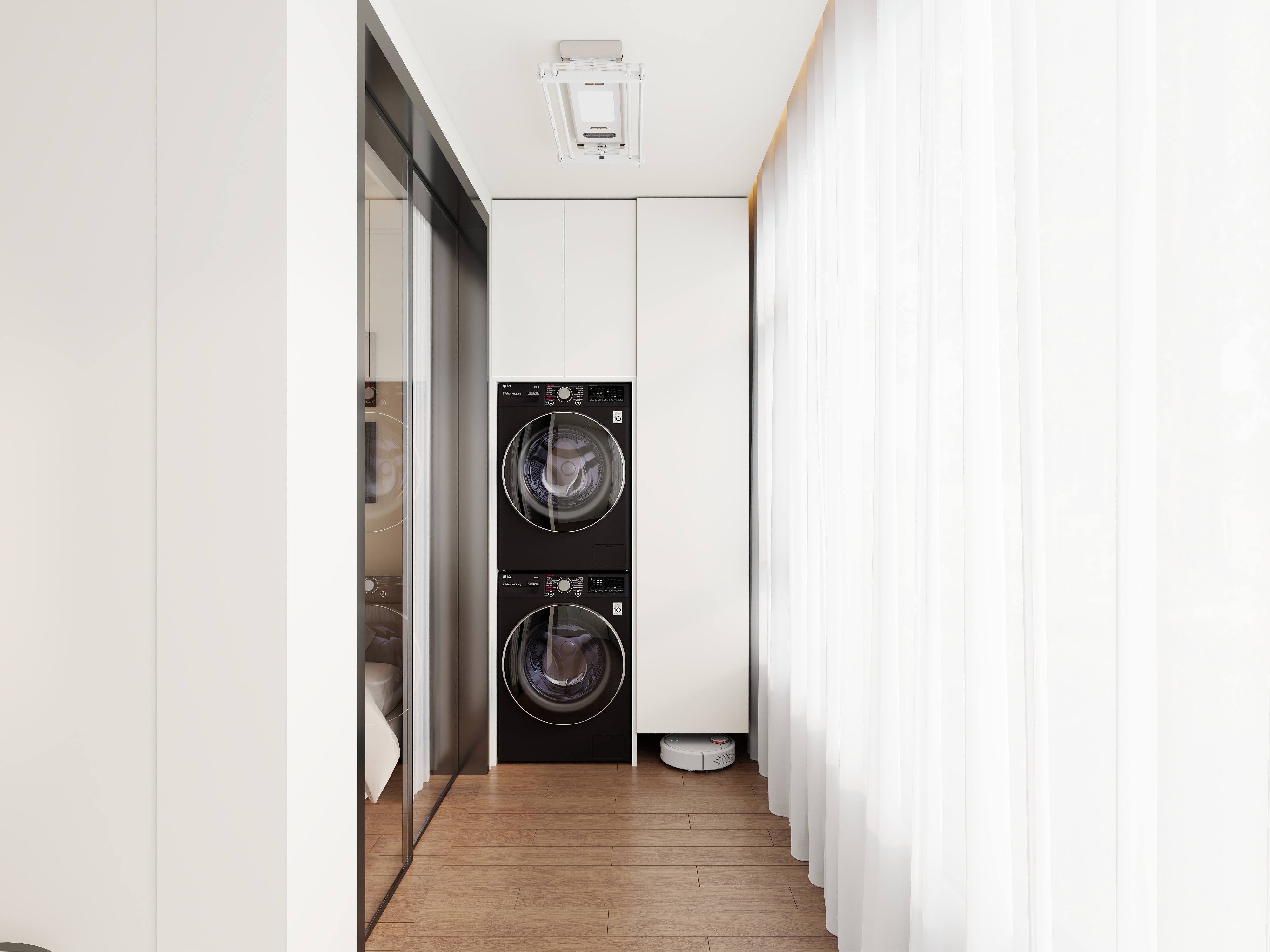 艺雅丽-78平现代简约一层阳台装修效果图第1张