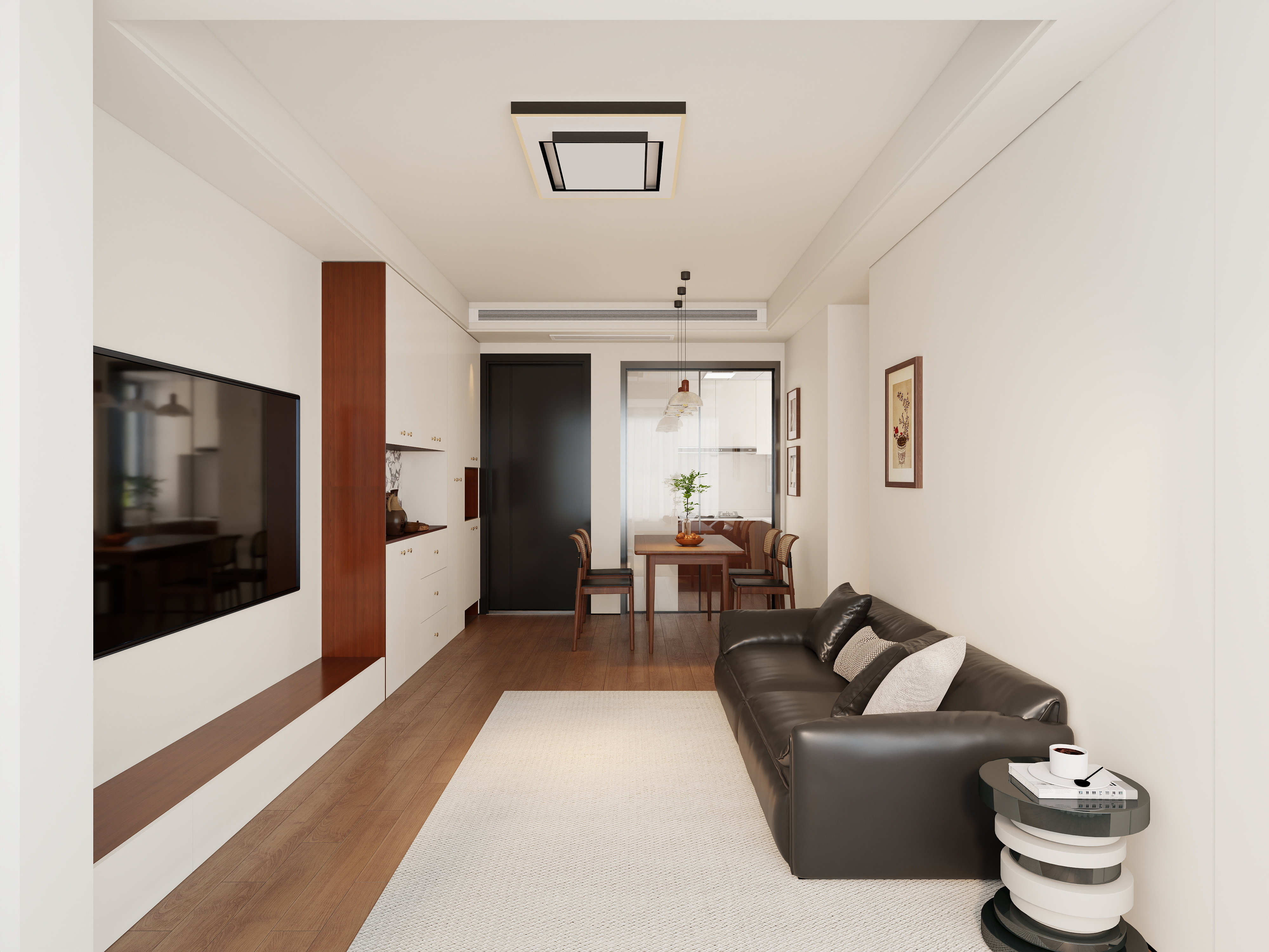 艺雅丽-78平现代简约一层阳台装修效果图第2张