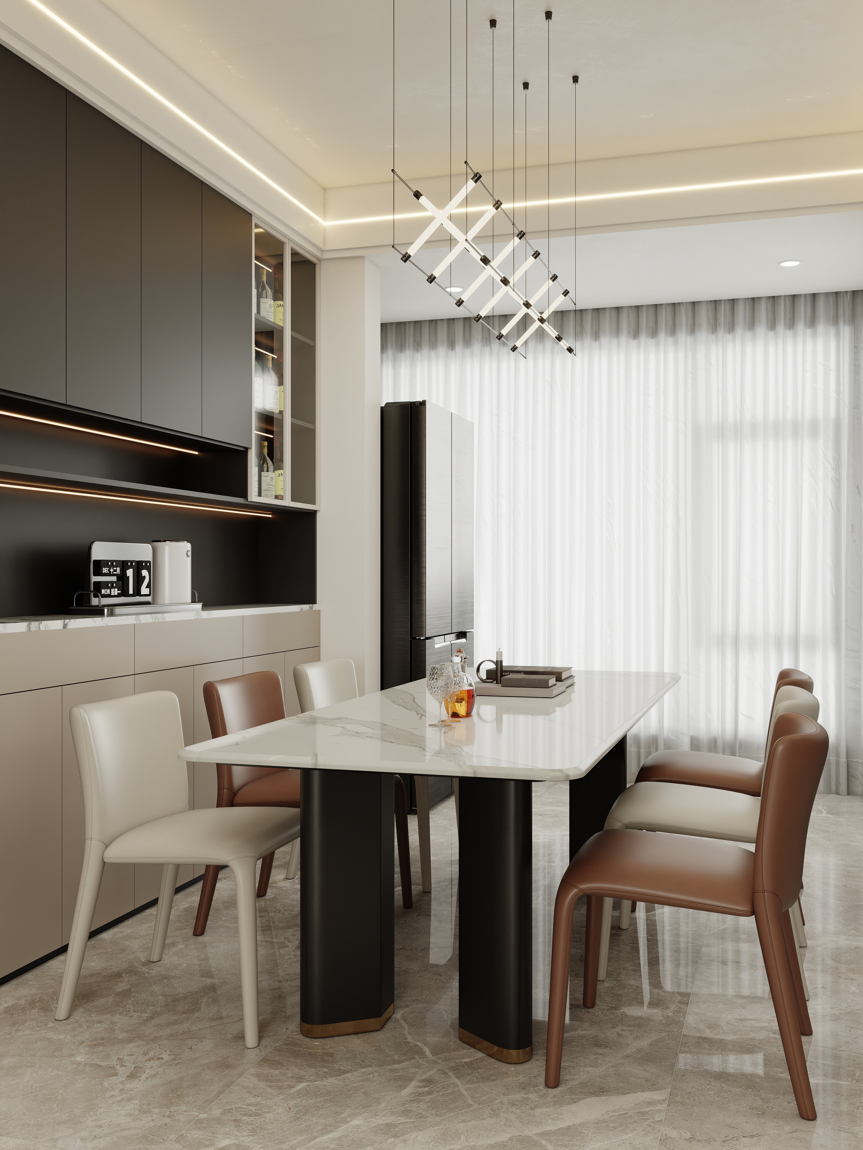 壹诺设计工作室-意式简约装修效果图