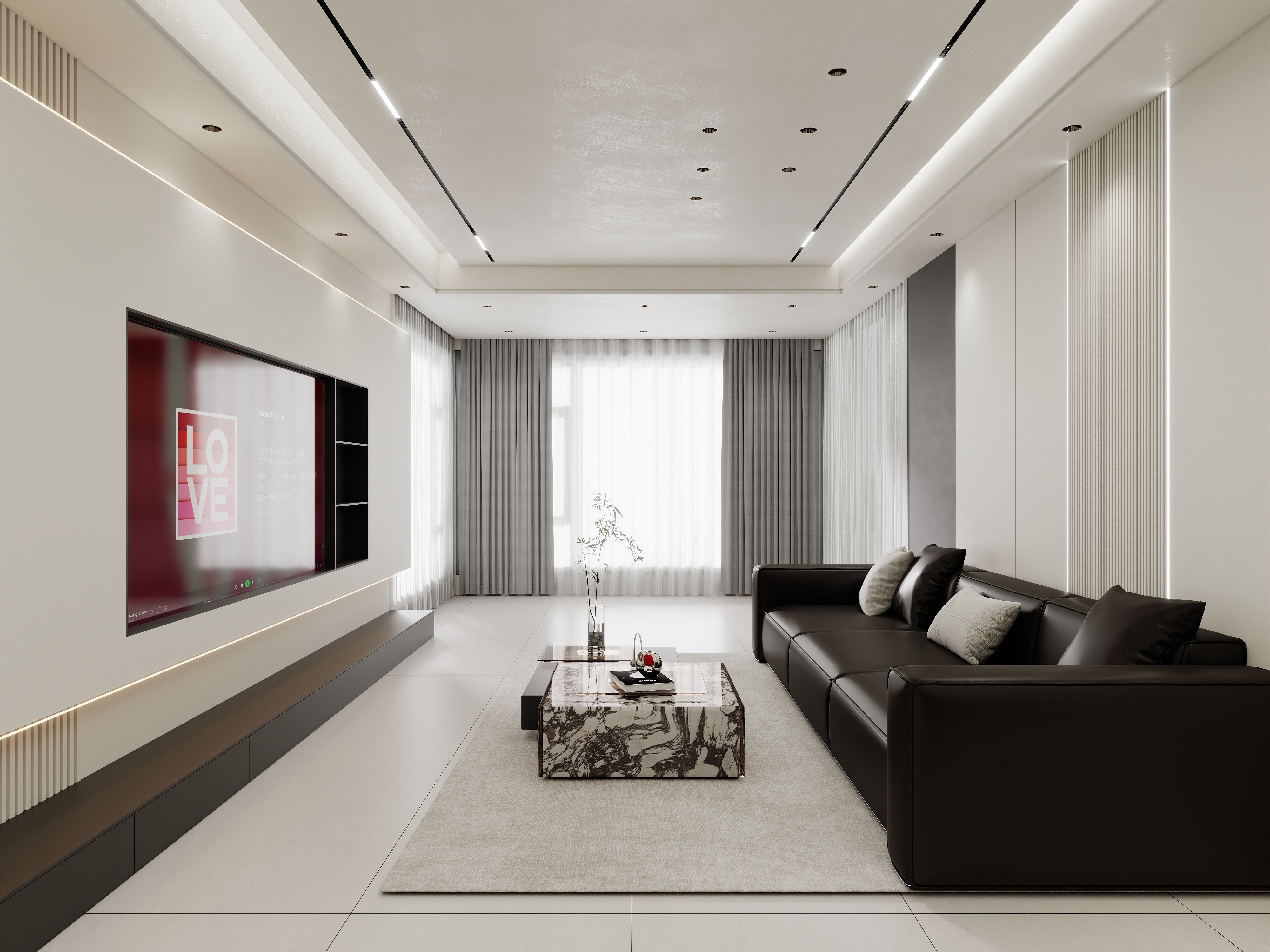 壹诺设计工作室-106㎡3室-现代简约装修效果图