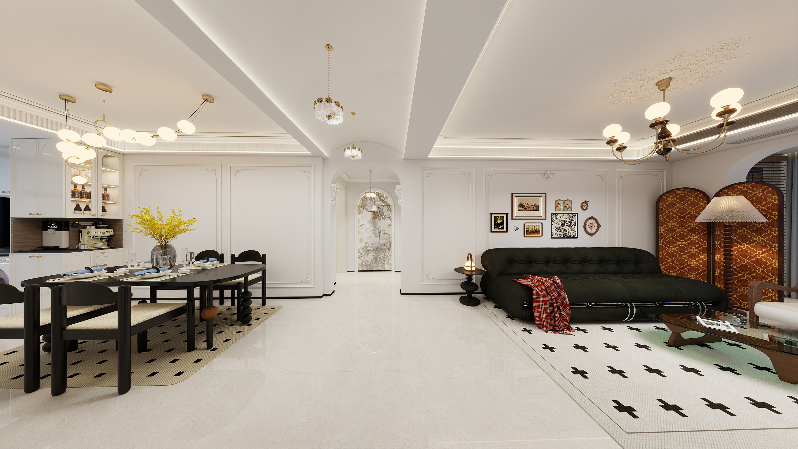 金地室内装饰-美式复古138m²3室装修效果图