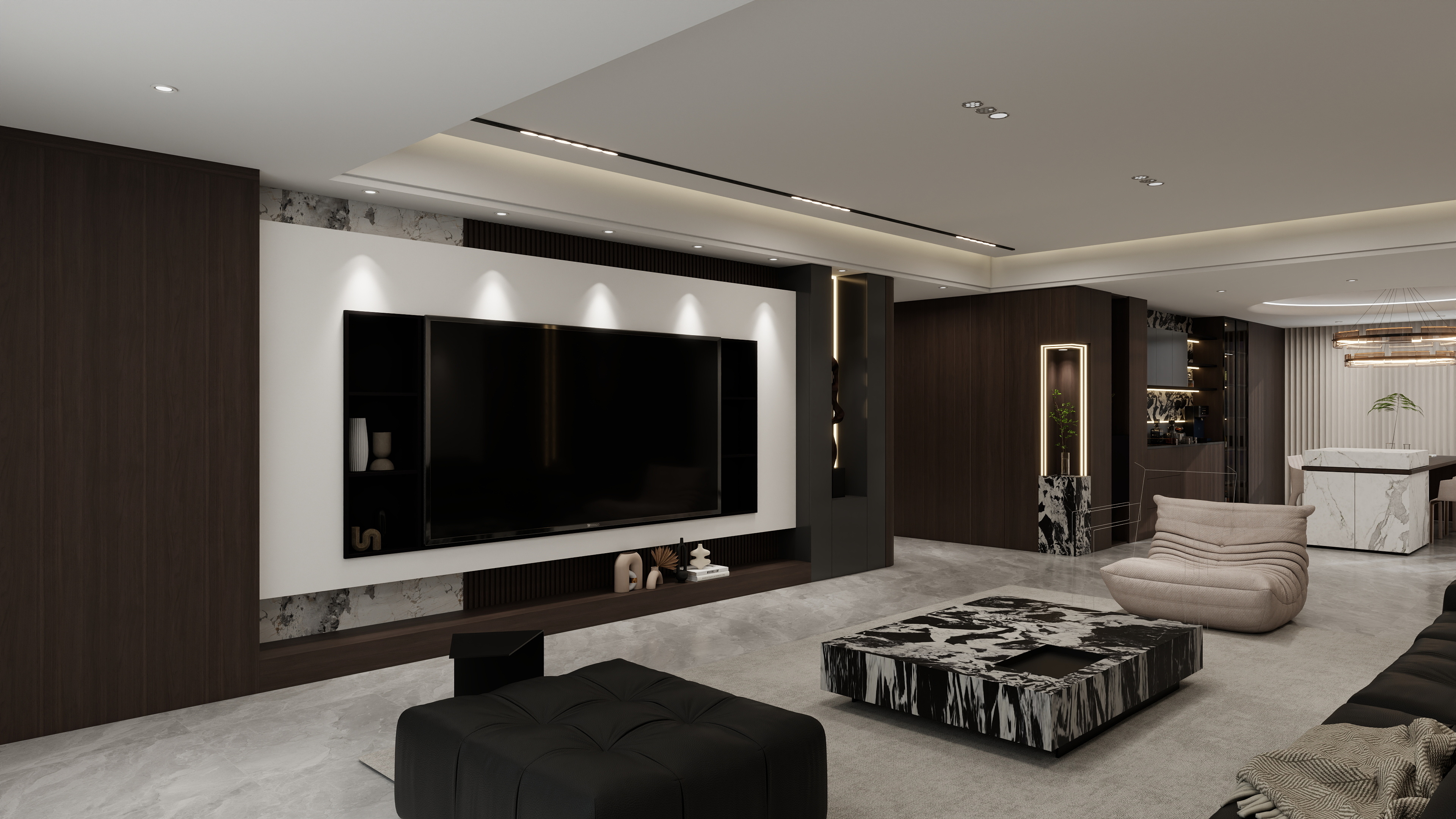 MZ空间设计-檀府195平意式轻奢风-装修设计方案