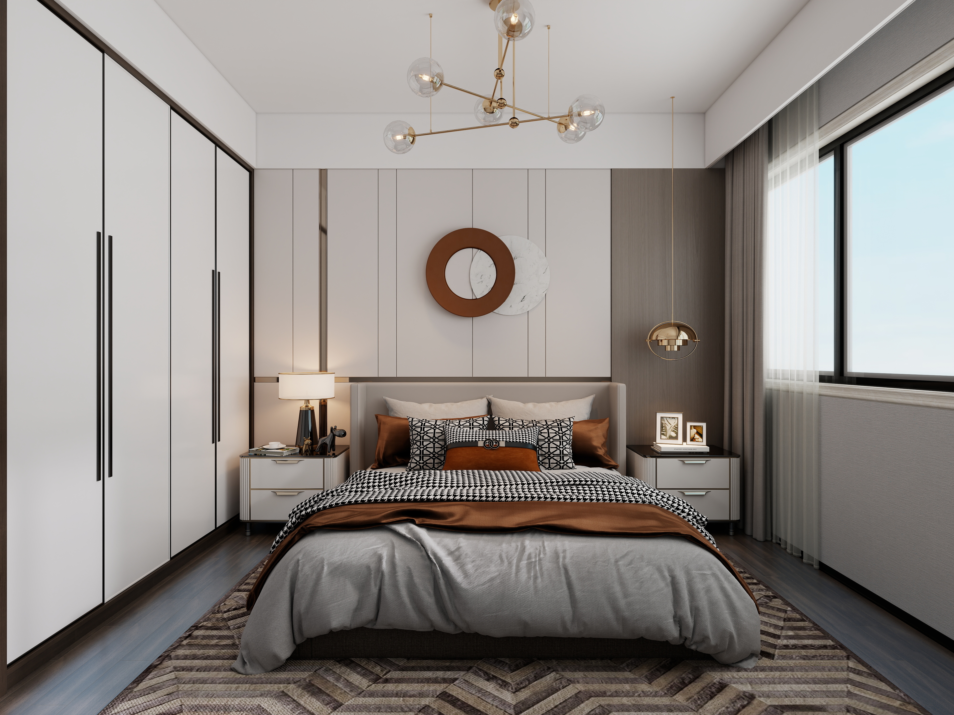 室内视觉效果图-中德英伦联邦89平米-装修设计方案