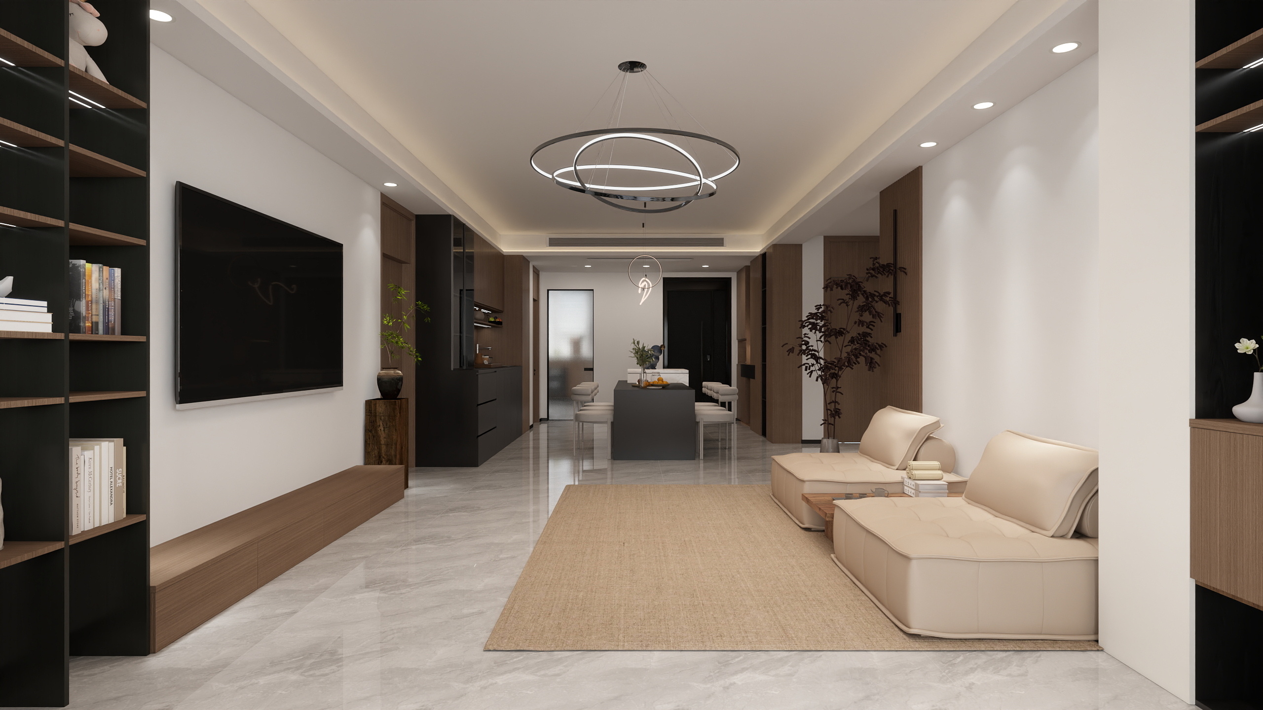 设计师丨周茉-西安丨赛格中京坊176²现代简约-装修设计方案