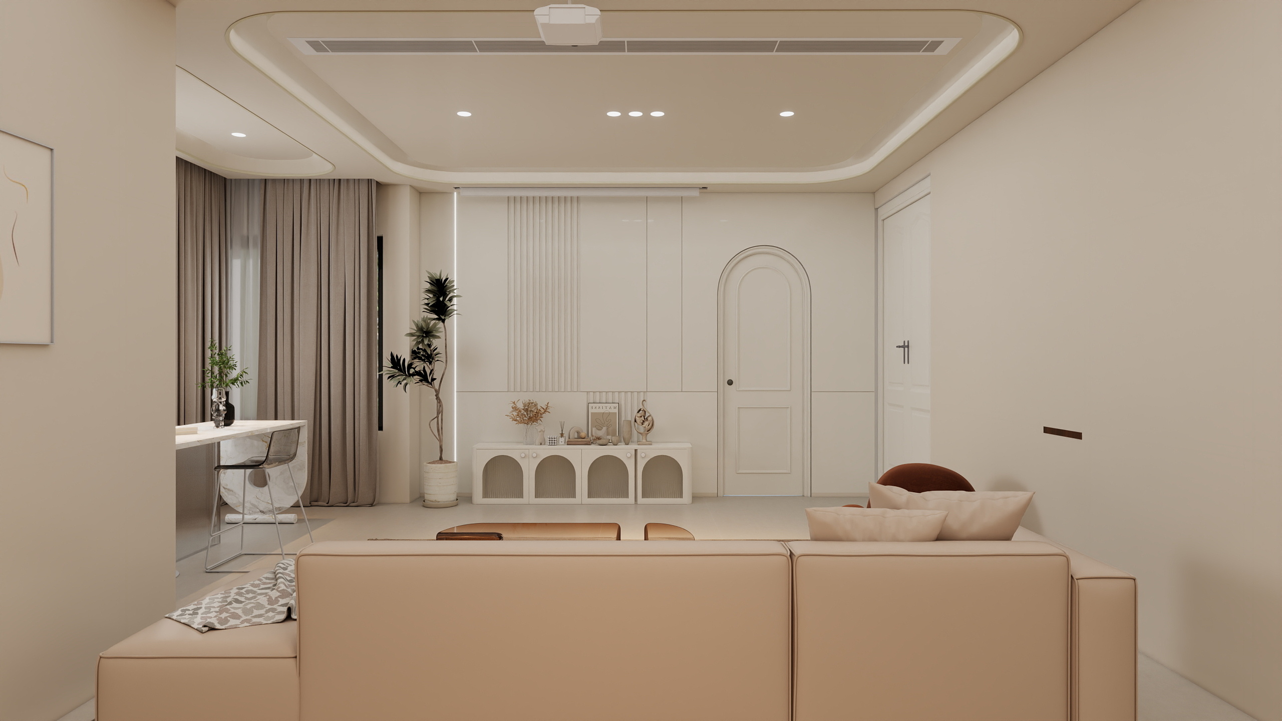 柠檬鱼宝-现代奶油风自建房三楼-装修设计方案