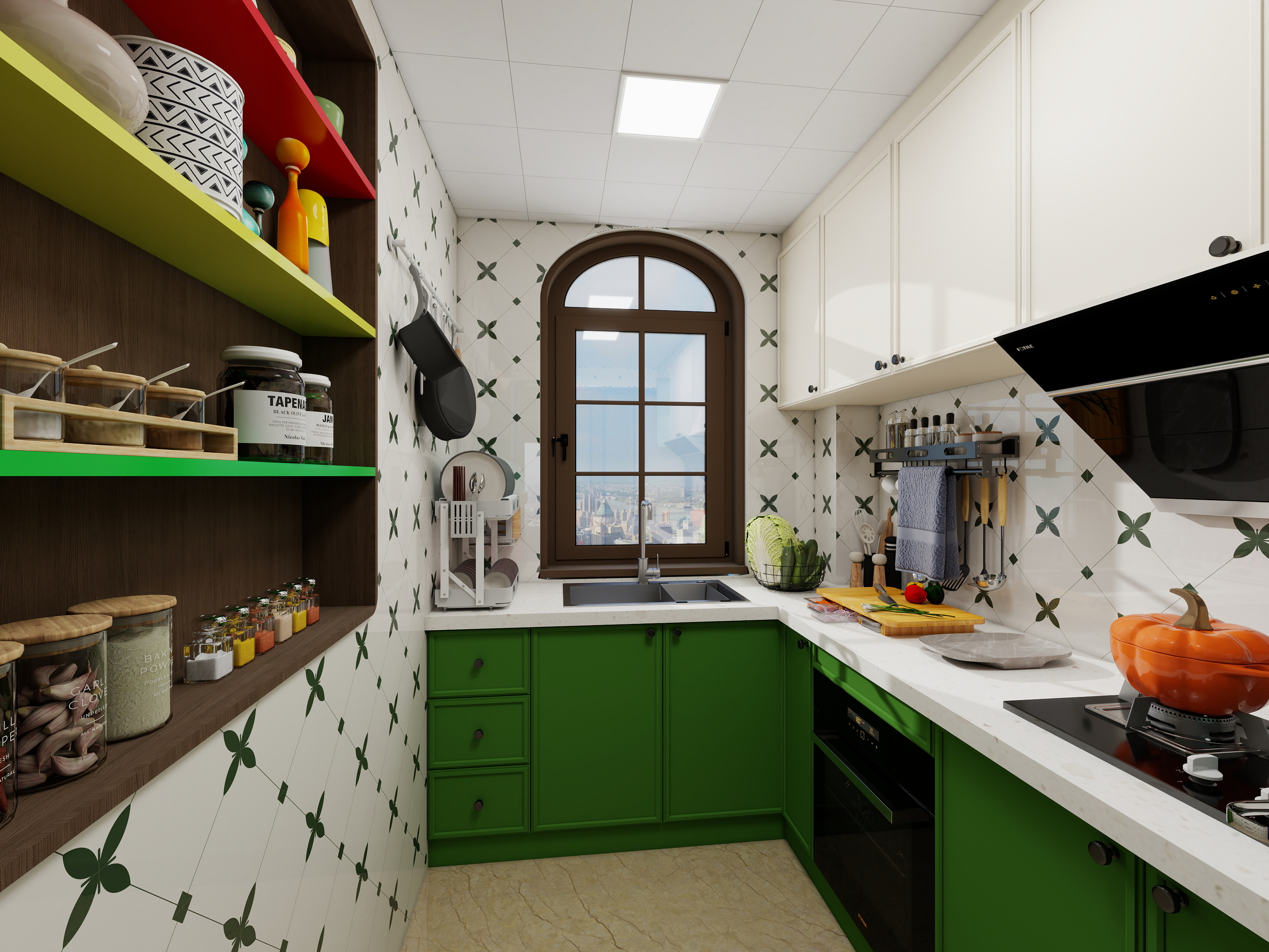 栖寐-【多巴胺】两室两厅83㎡装修效果图