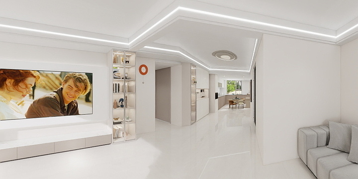 奂靖装饰设计-汇景锦绣潢南两室两厅一卫约96平-装修设计方案