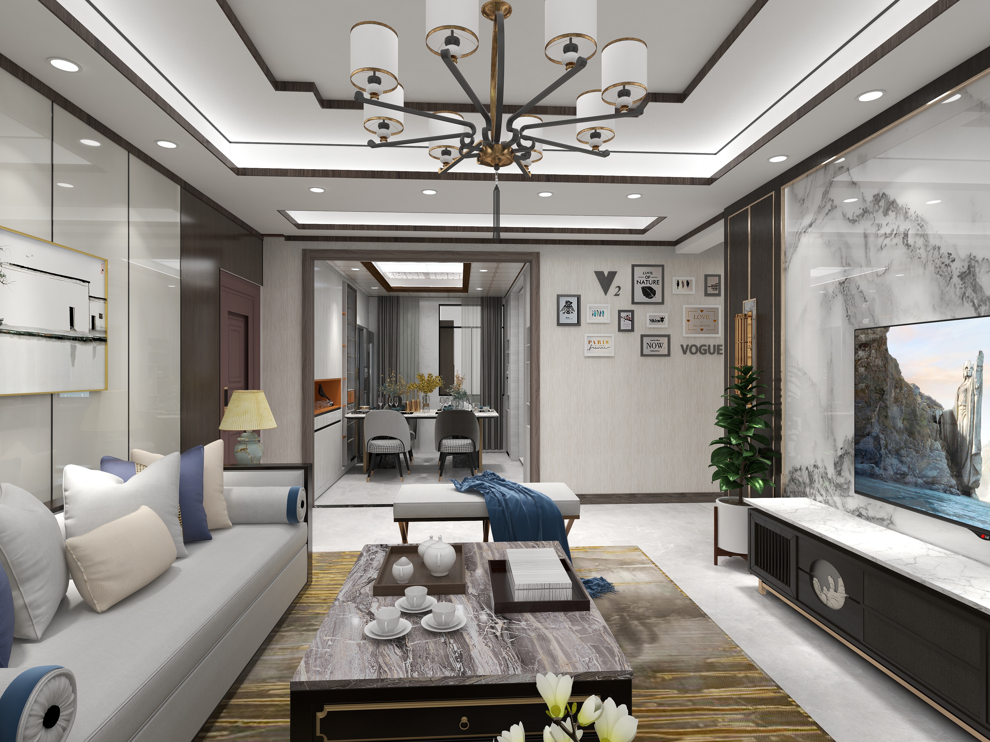 甘寅-凤凰城 新中式-装修设计方案