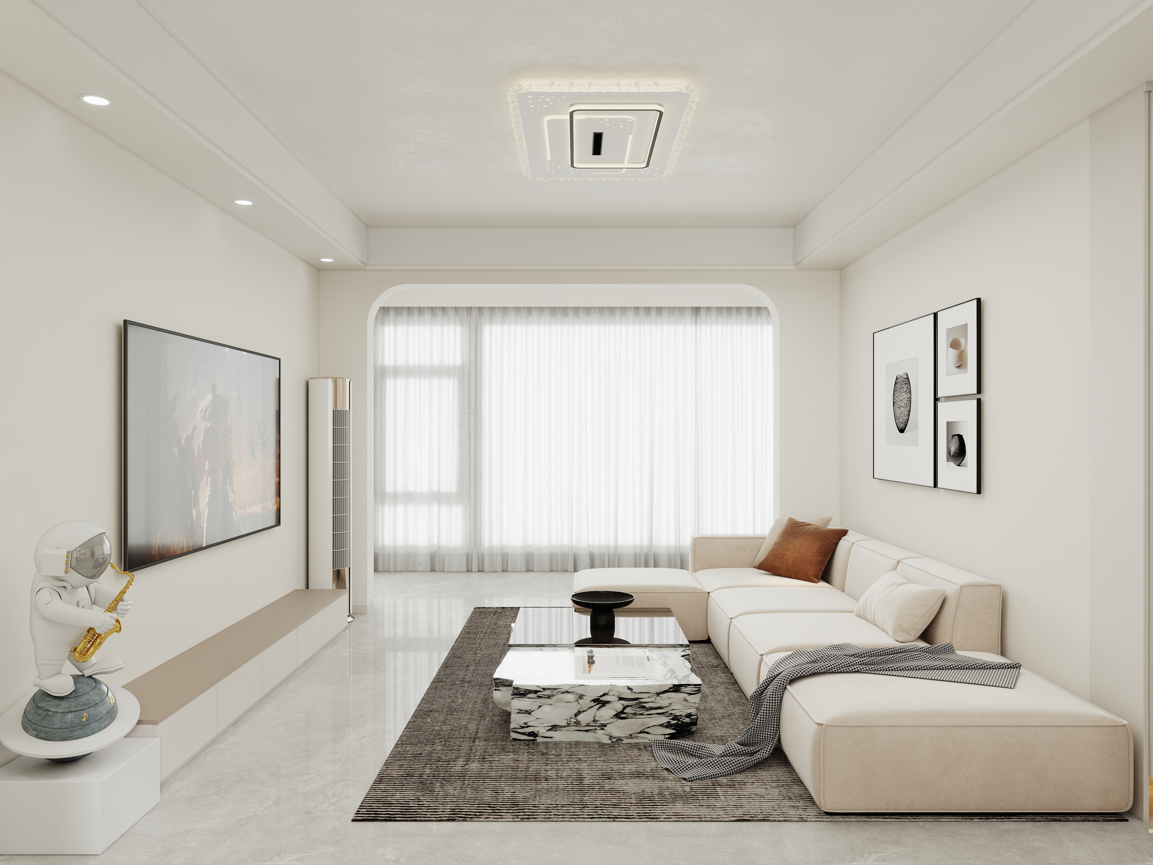 壹诺设计工作室-现代简约装修效果图