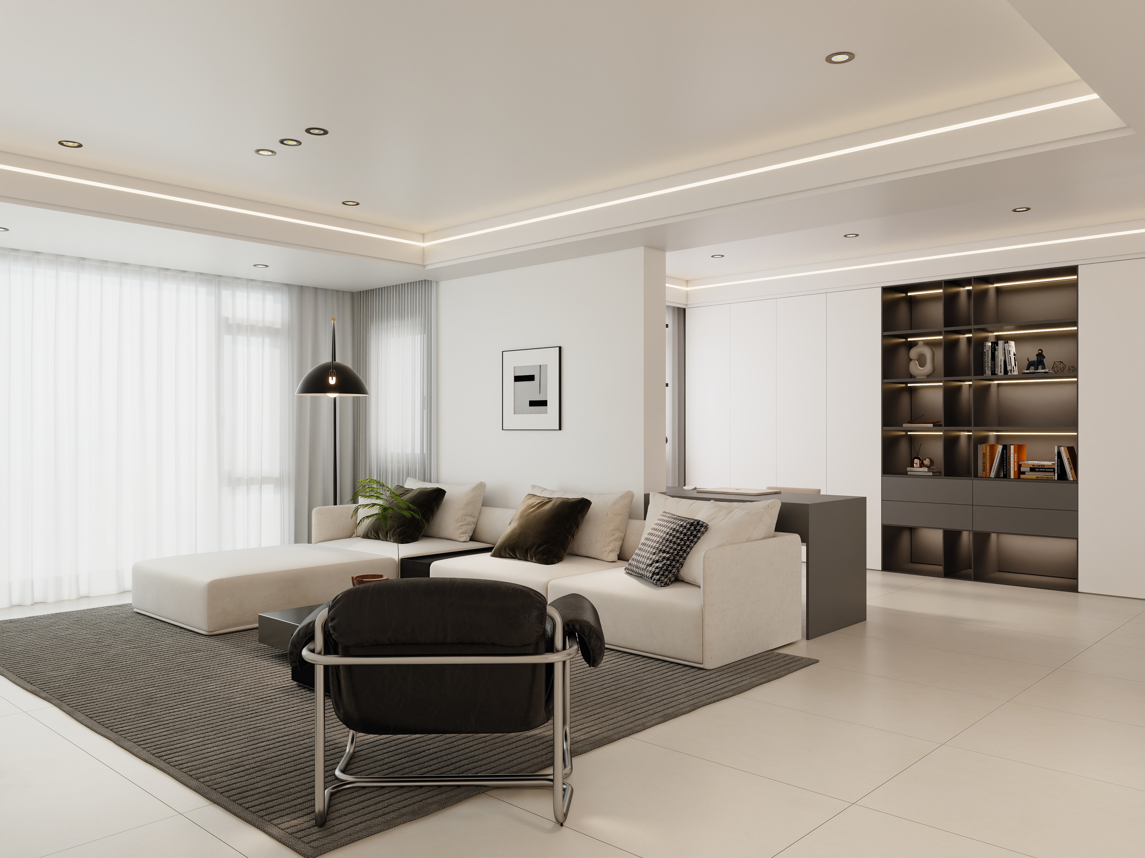 布丁cc-黑白灰-144m²2室-装修设计方案