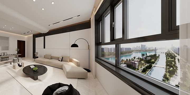 蓝色lanse-自建房-梁-装修设计方案