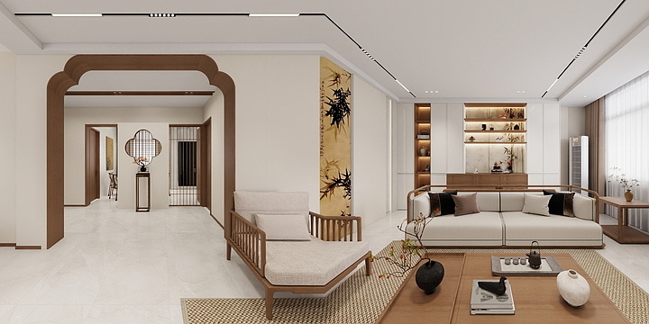 肥鹅设计丨小方-29-102 宋式美学-装修设计方案