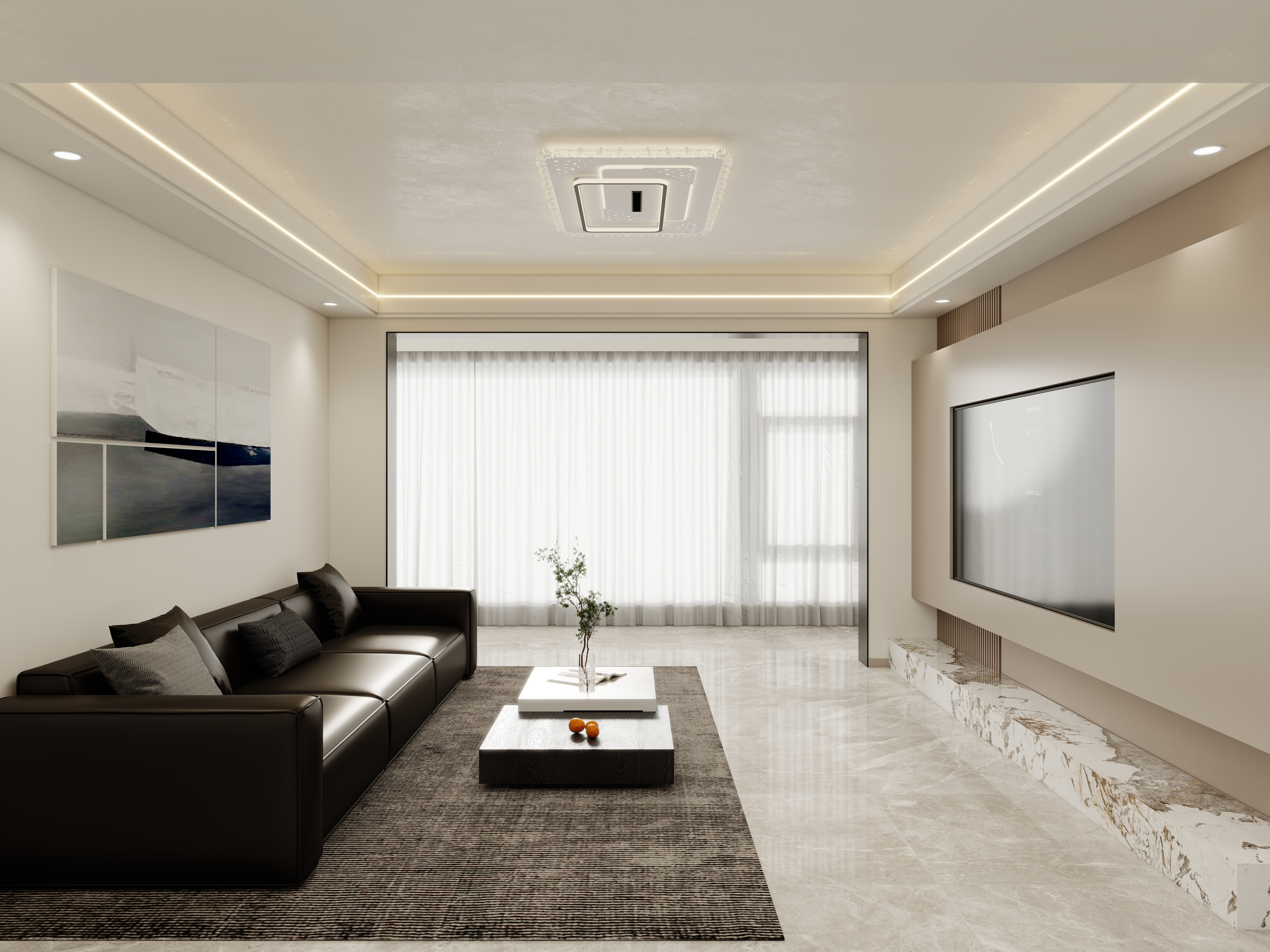 壹诺设计工作室-125㎡4室-意式简约装修效果图