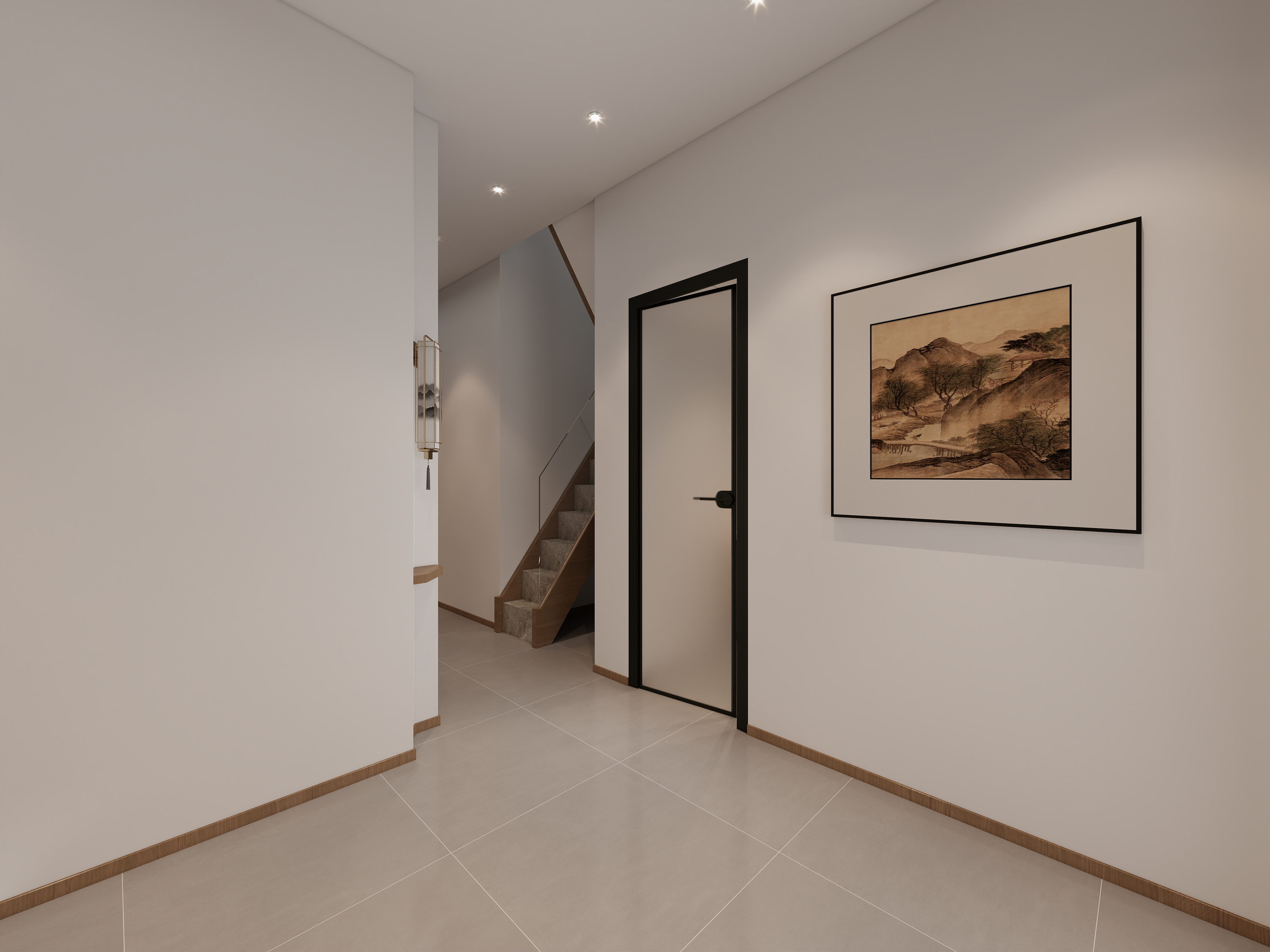 胖头鱼设计-逸波园新中式200㎡顶层带阁楼装修效果图